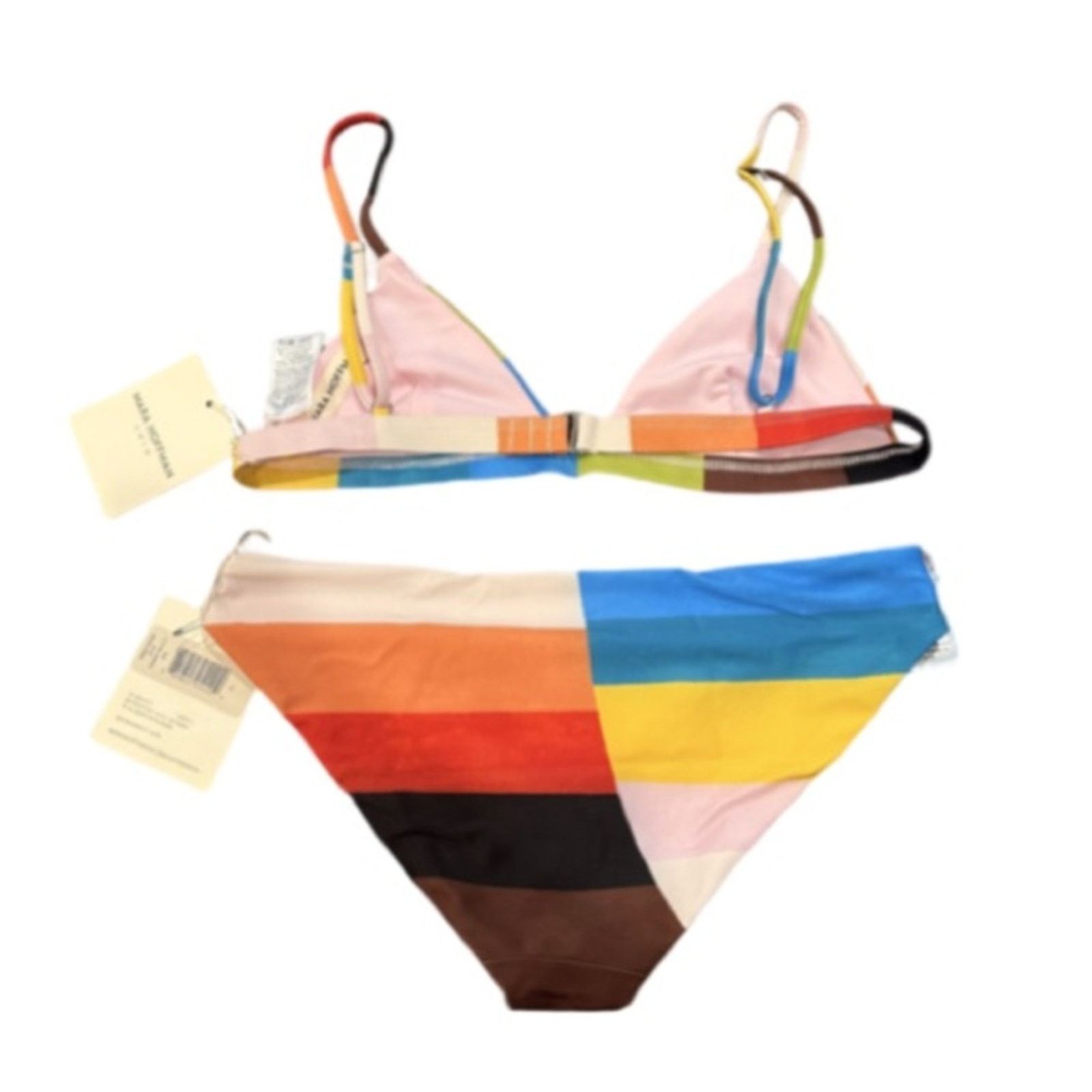 Mara Hoffman Mara Hoffman Astrid Color-Block Triangle Bikini SIze S & M Size ONE SIZE - 6 Thumbnail