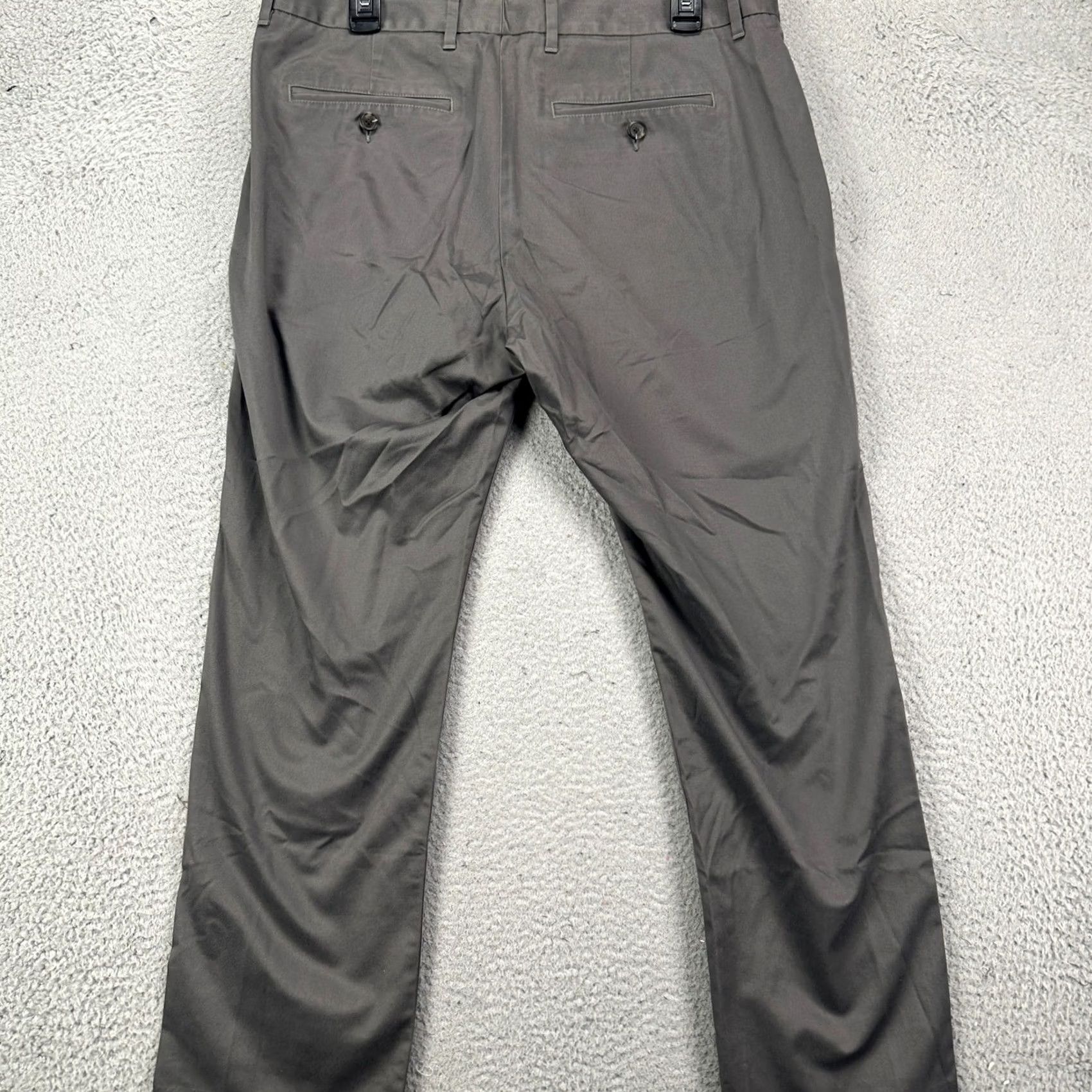 Bonobos VINTAGE BonobosFridayPants Khaki Men 34X28 Gray Straight Leg Pocket Stretch Flat Front Size US 34 / EU 50 - 2 Thumbnail