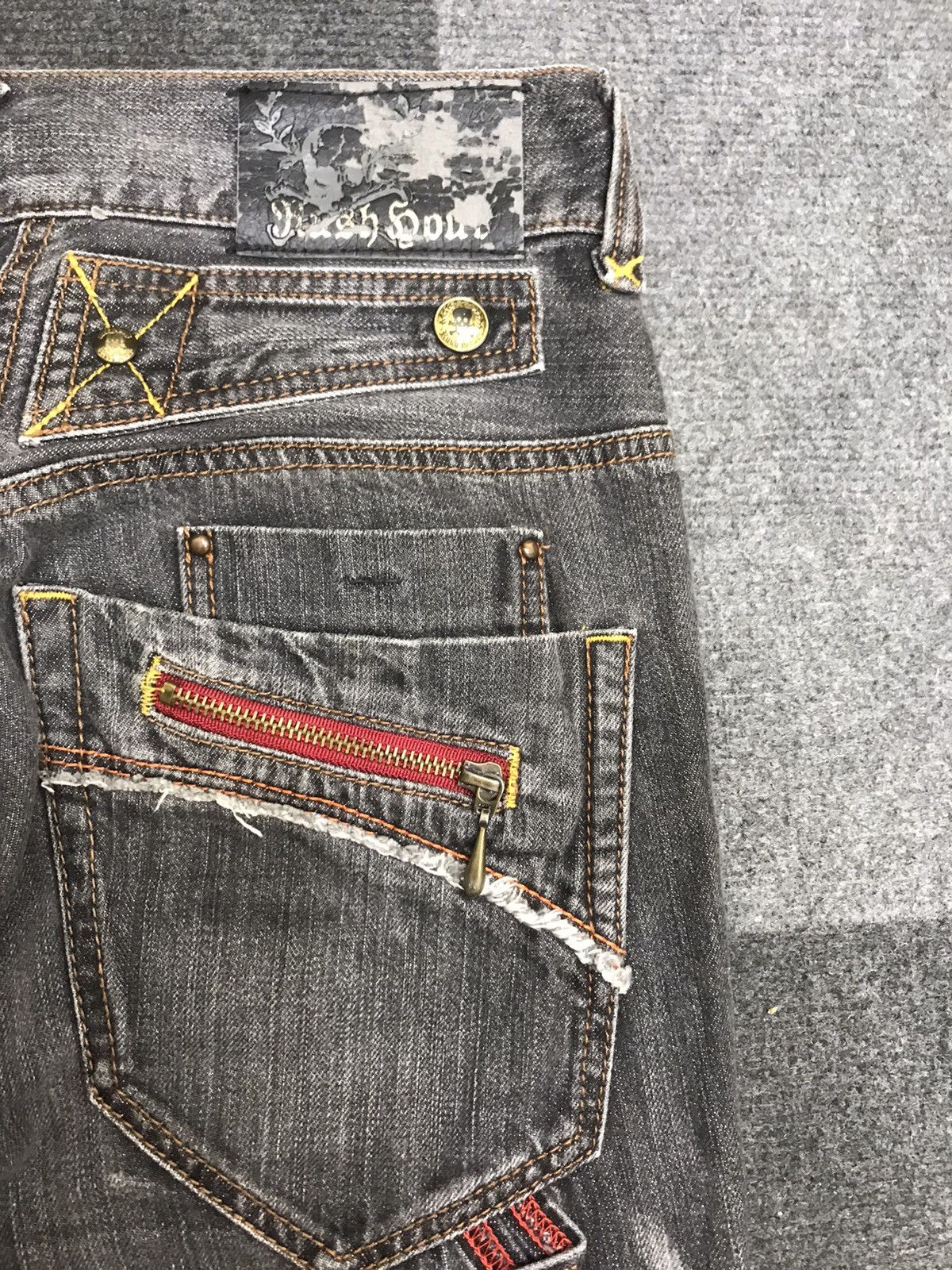 Japanese Brand 💥FLARE💥Archival RushHour Japan Black Stone Wash Denim F168 Size US 32 / EU 48 - 16 Thumbnail