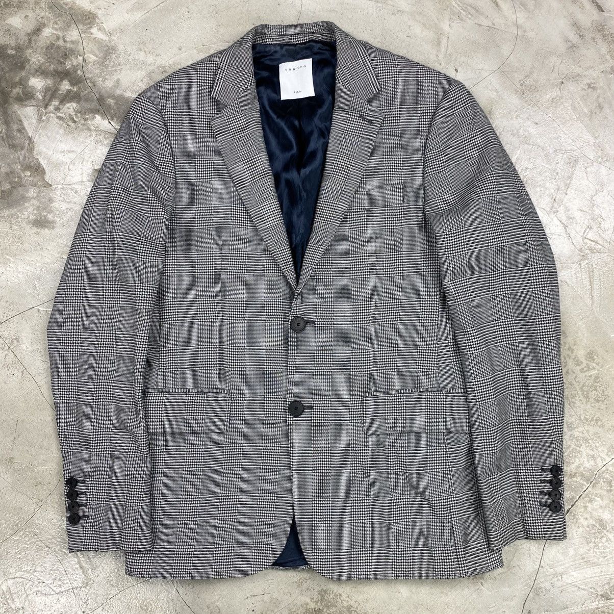 Sandro Houndstooth Check Suit Size 36R - 2 Thumbnail