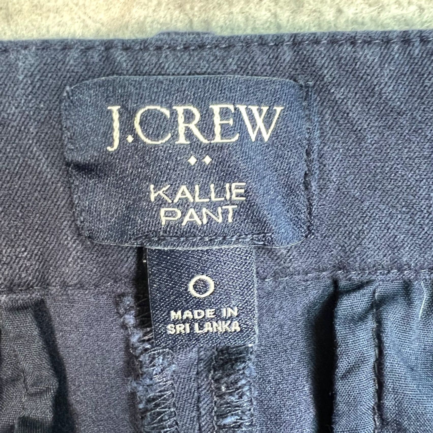 J.Crew J.Crew Kallie Womens Slim Fit Dress Pants - Navy Blue, Size 12, Cotton Blend, Flat Front, Straight Leg, Regular, Officewear, Womens Size 34" / US 12 / IT 48 - 3 Thumbnail