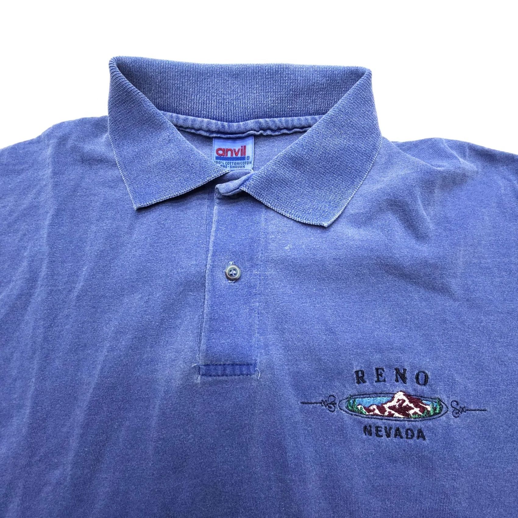 Anvil Vintage Anvil Polo Shirt Mens Large Blue Cotton Polo Shirt Polo Mens L Blue Anvil Polo Shirt Vintage USA Pre Shrunk Solid Short Sleeve Badge Logo Size US L / EU 52-54 / 3 - 2 Thumbnail