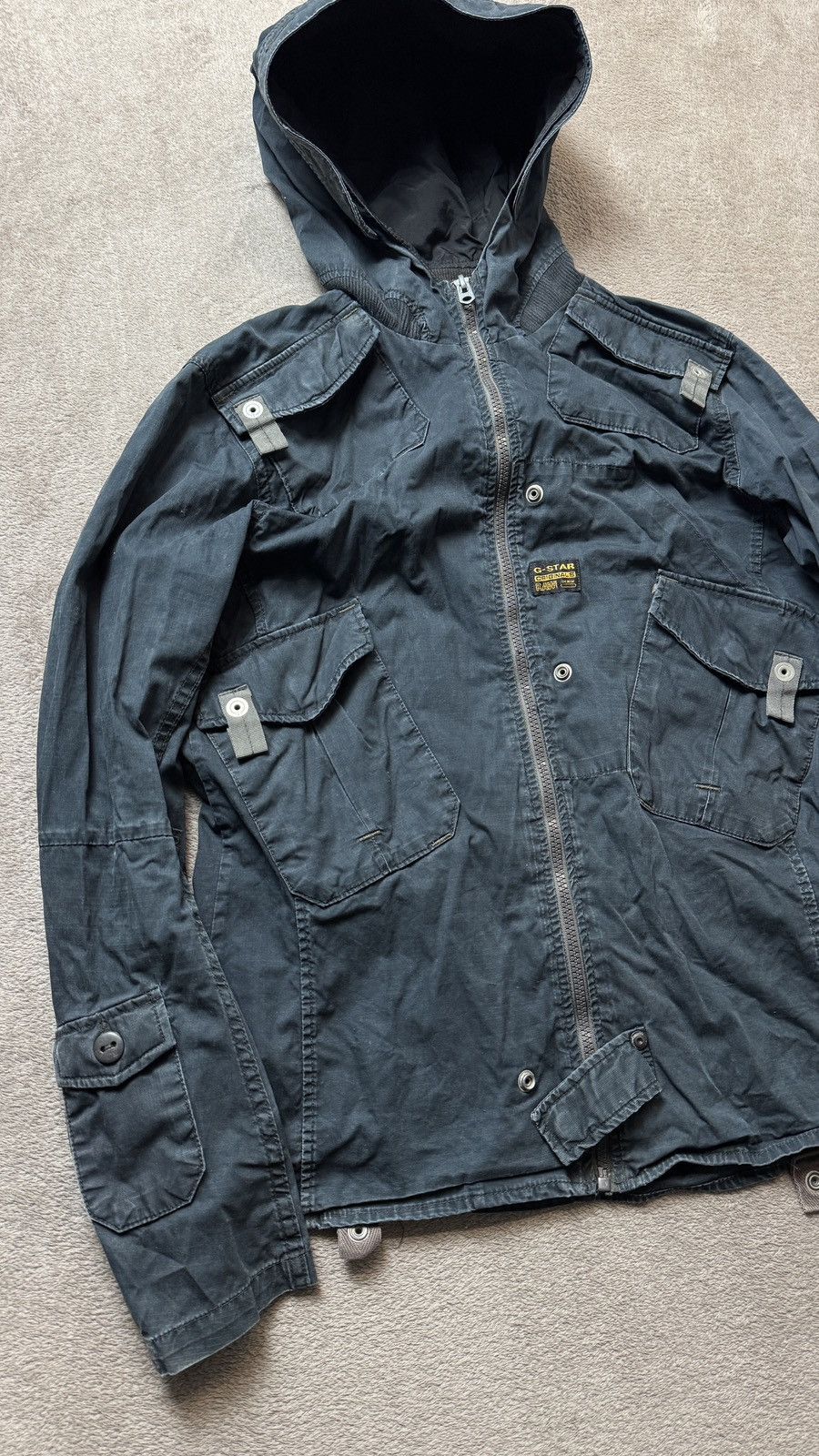 If Six Was Nine G-Star RAW vintage Y2K faded Techwear Zip Hoodie Jacket lgb Size US M / EU 48-50 / 2 - 2 Thumbnail