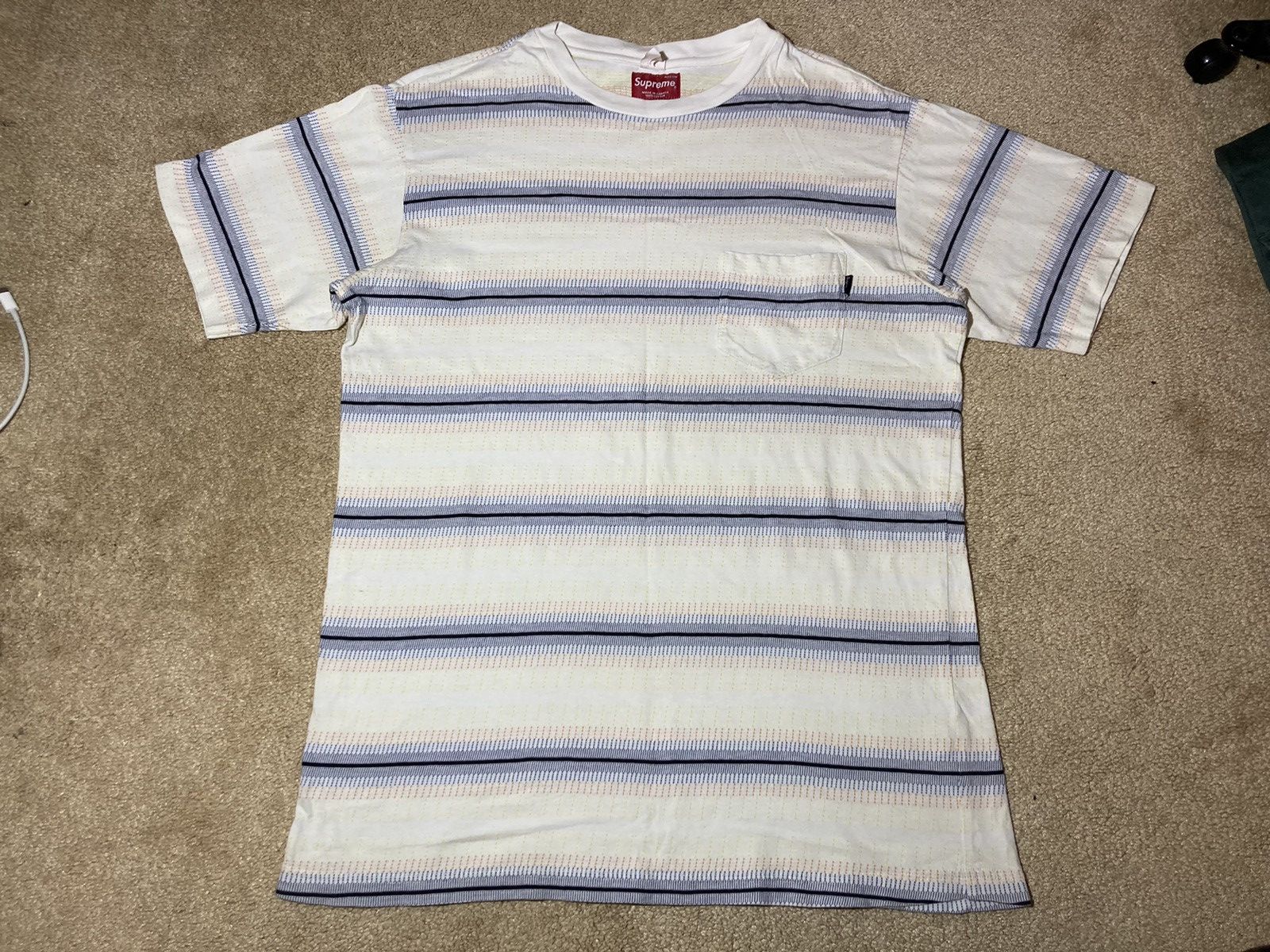 Supreme 2005 Supreme Striped Pocket Shirt Medium Vintage 2000s Black Size US M / EU 48-50 / 2 - 2 Thumbnail