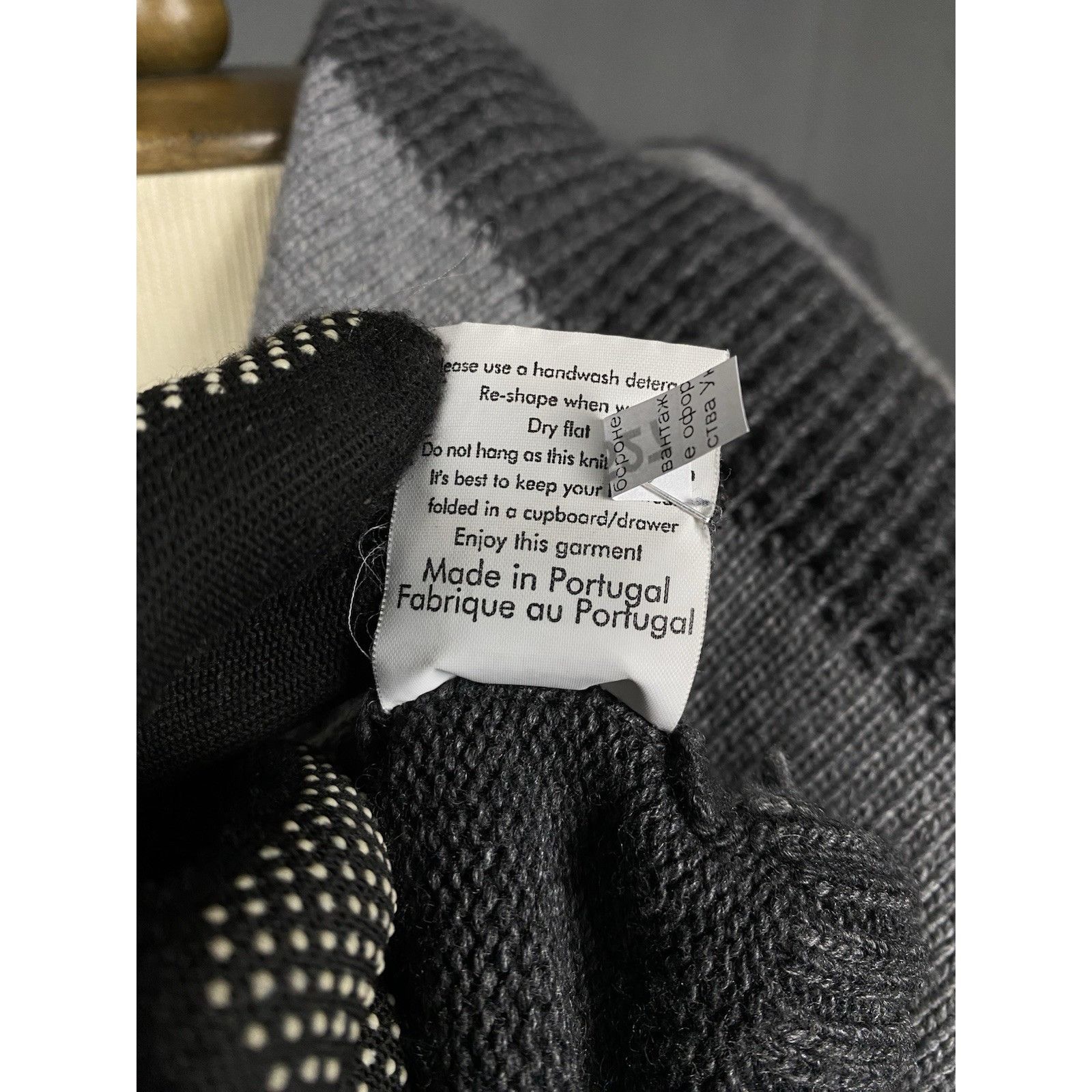Oliver Spencer Oliver Spencer Men's Gray Wool Cashmere Striped Crewneck Swe Size US M / EU 48-50 / 2 - 10 Thumbnail