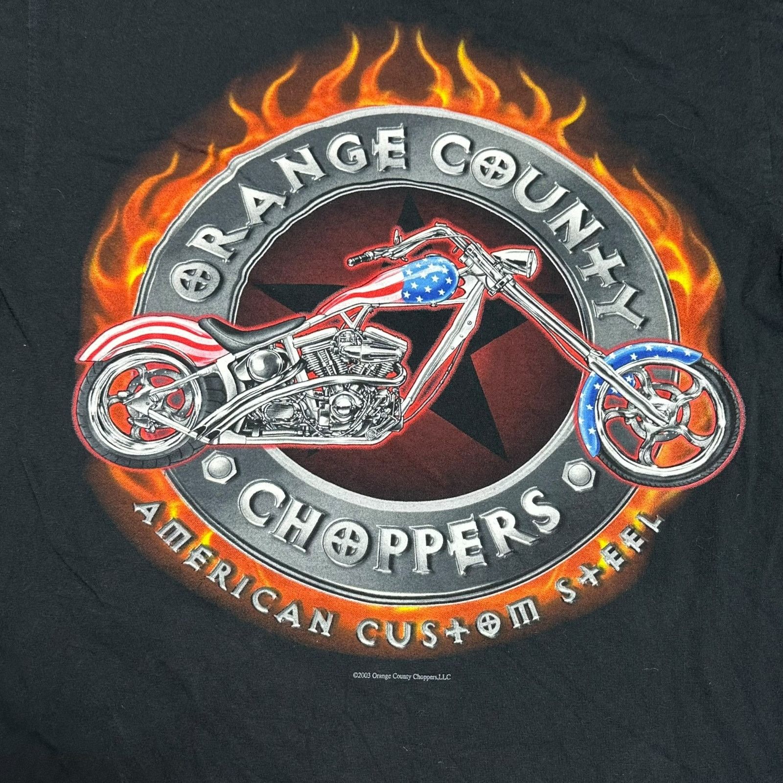 Harley Davidson × Vintage Y2K 2003 Orange County Choppers Long Sleeve Biker Tee Size US M / EU 48-50 / 2 - 4 Thumbnail