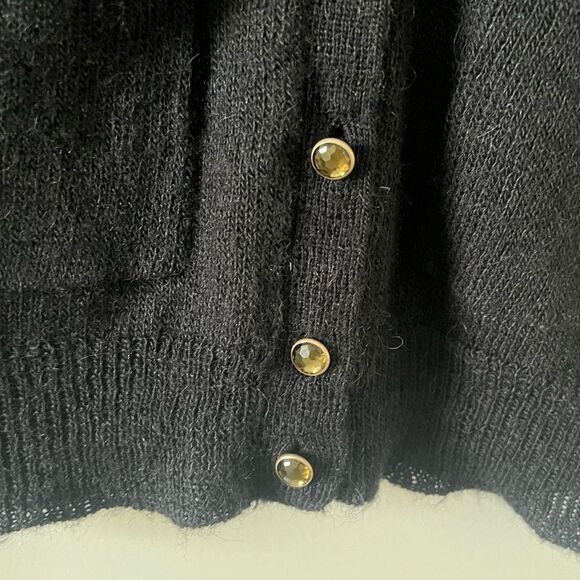 Designer J.CREW merino wool cardigan Jeweled Buttons Size XXS / US 00 / IT 34 - 8 Thumbnail