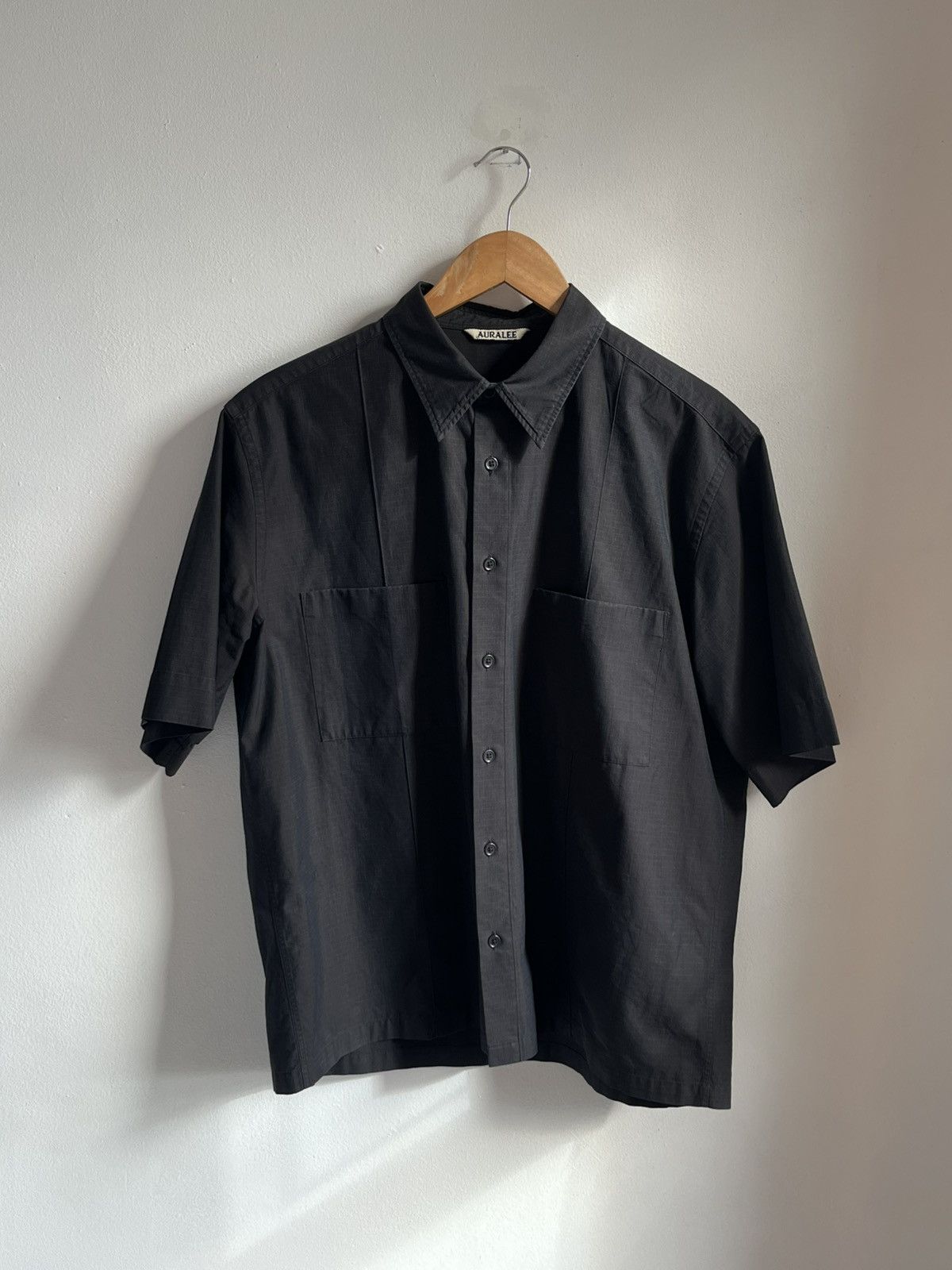 Auralee Washed Finx Ripstop Halfsleeve Shirt