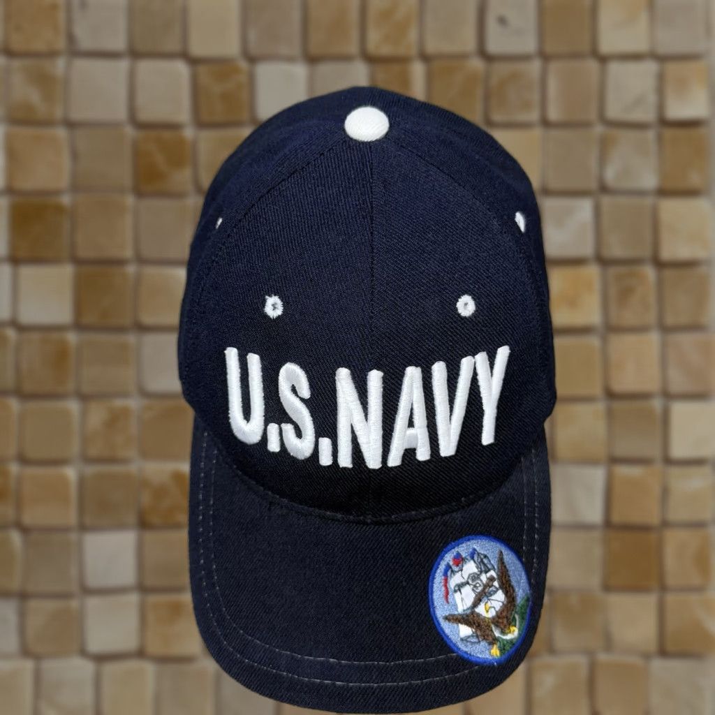 Vintage United States Navy Strapback Hat Blue One Size Adjustable Embroidered Baseball Cap Men Seasonal Headwear Size ONE SIZE - 1 Thumbnail