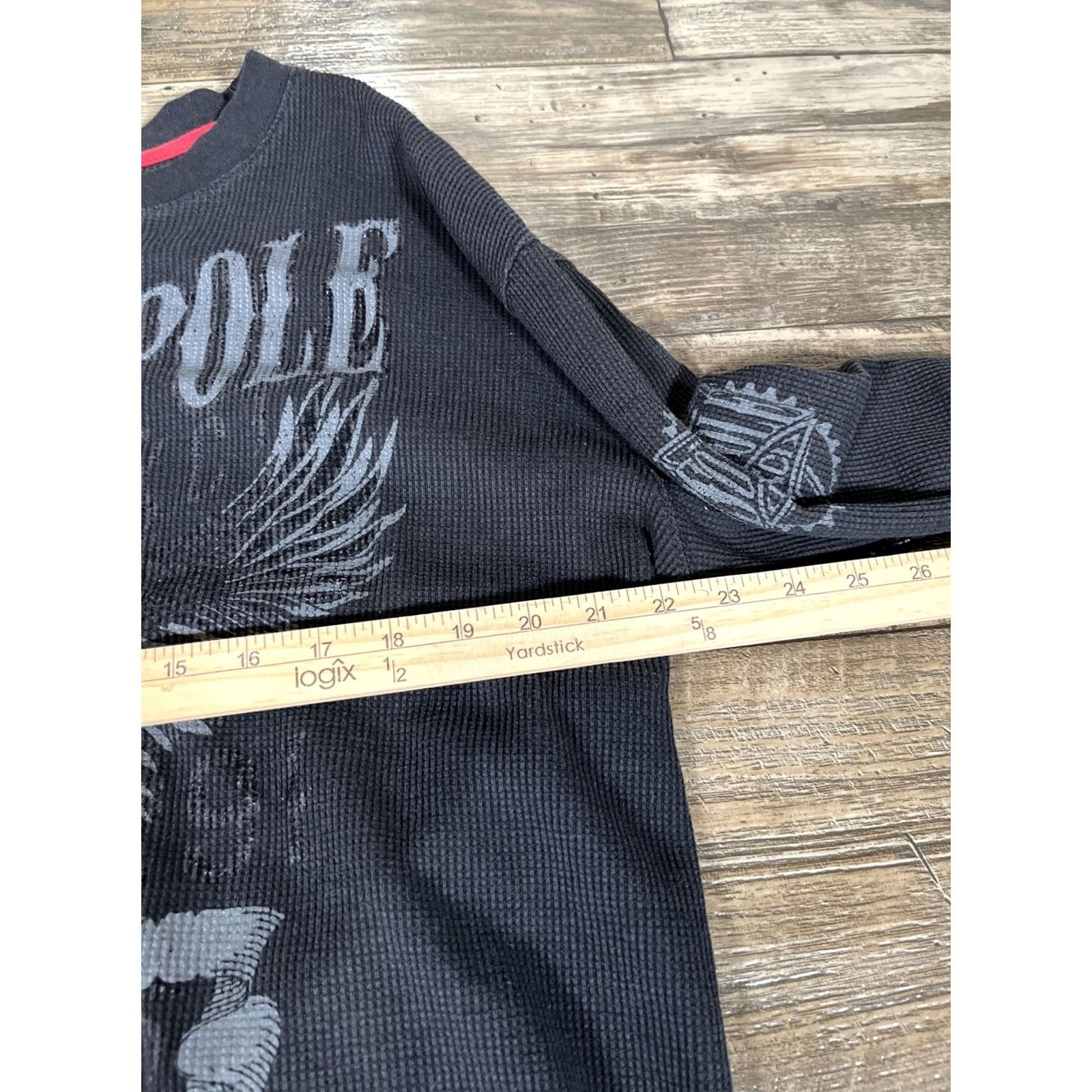 Southpole VINTAGE Southpole T-Shirt Long Sleeve 2XL Black Thermal Grunge Mens Shirt Size US XXL / EU 58 / 5 - 3 Thumbnail