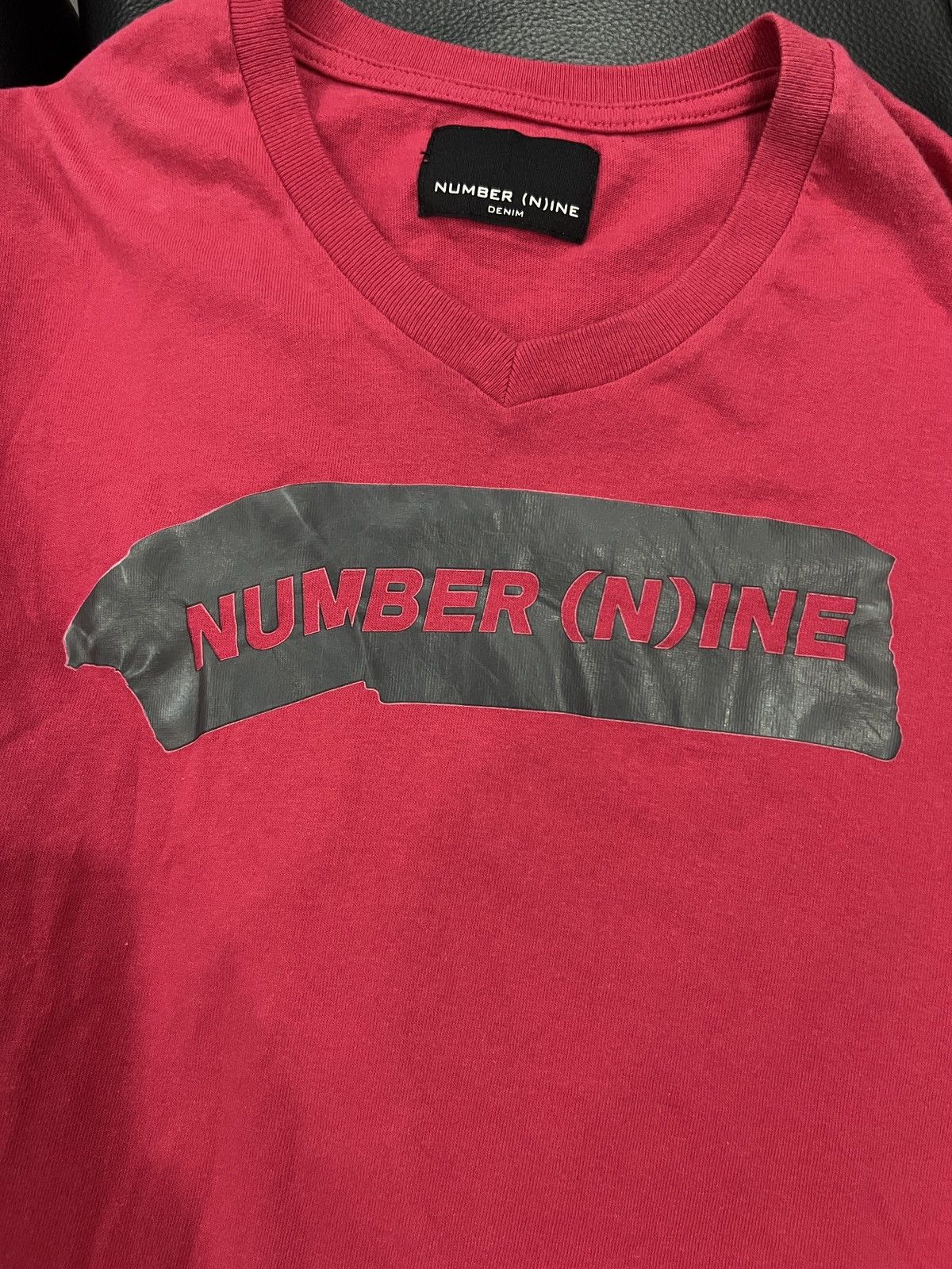 Number (N)ine Number (N)ine V-Neck Logo Patch T-Shirt Size US M / EU 48-50 / 2 - 3 Thumbnail