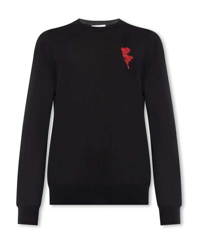 Alexander McQueen o1y1024 Sweater in Black Size US M / EU 48-50 / 2 - 1 Thumbnail