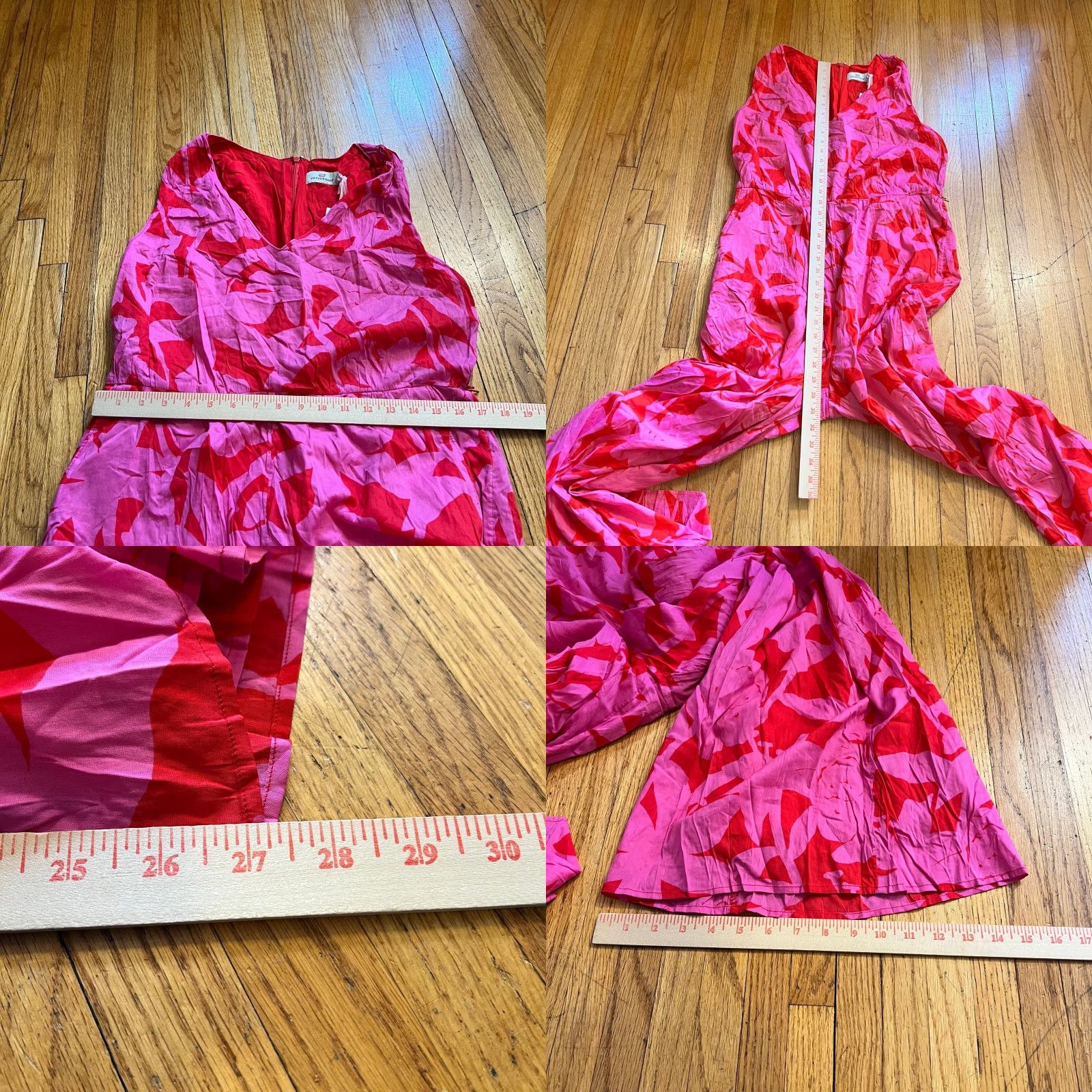 Vineyard Vines Vineyard Vines Jumpsuit Womens 12 Tropical Floral Eomper Wide Leg Vacation Pink Womens Size 12 Pink One-Piece Fashion Dress? Size 34" / US 12 / IT 48 - 8 Thumbnail