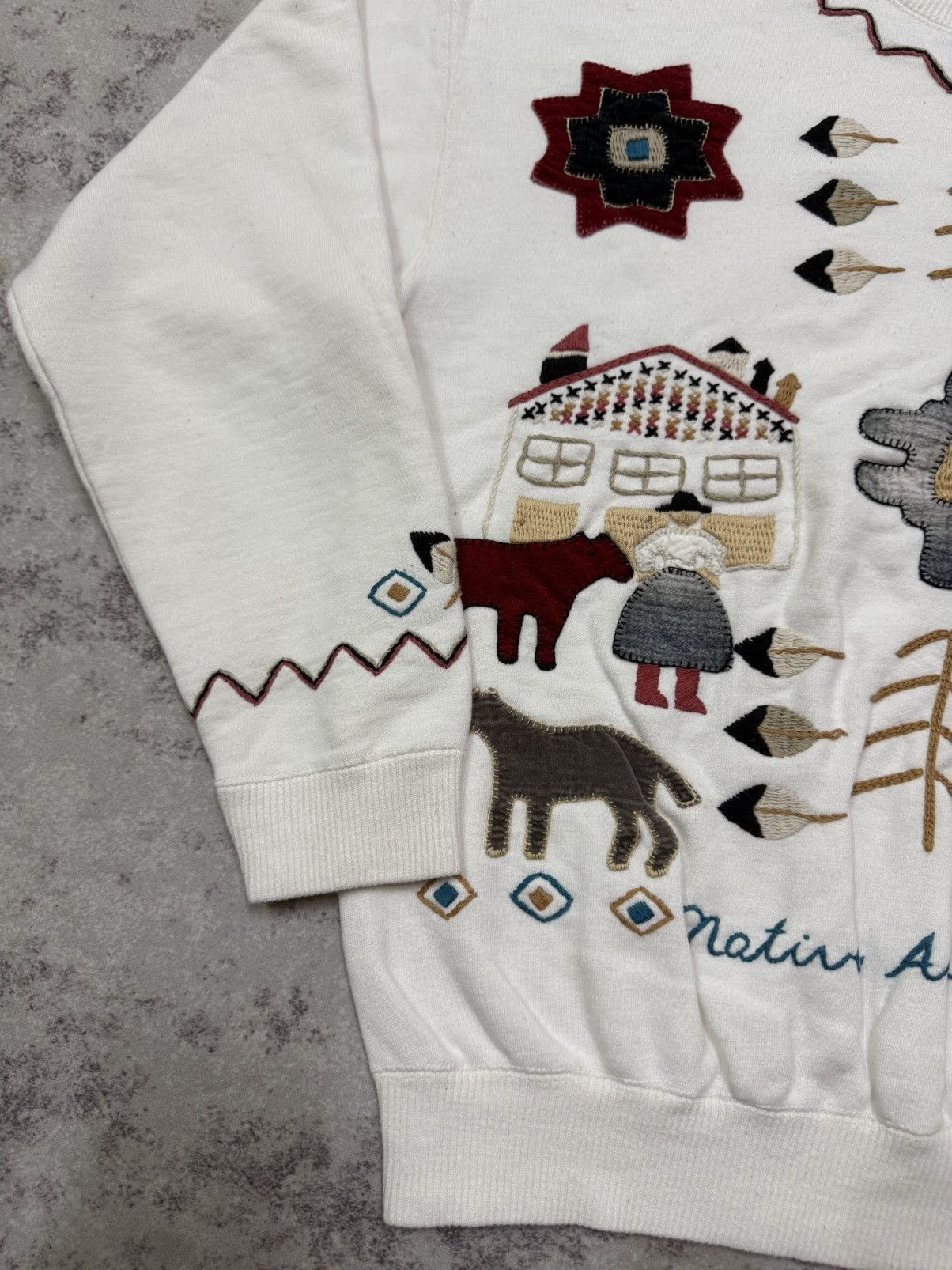 Native Vintage Banana Moon Native American Cropped Sweatshirt Size M / US 6-8 / IT 42-44 - 6 Thumbnail