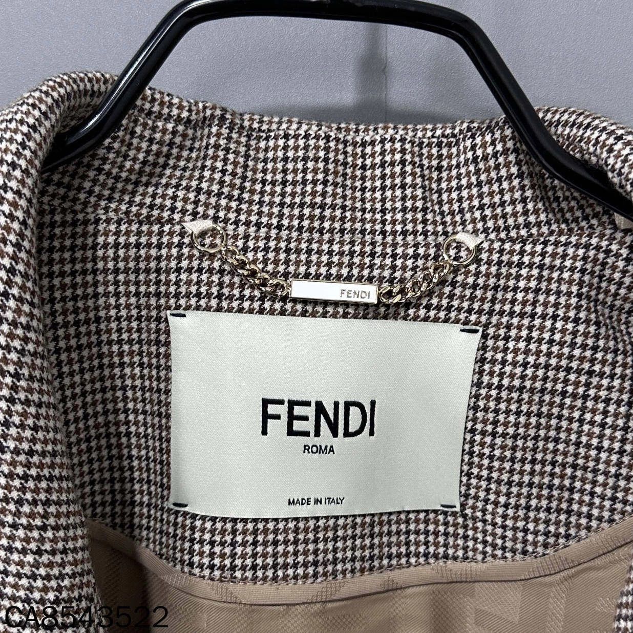 Fendi FENDI FW22 Plaid Removable Belt Layered Jacket 40 Size XL / US 12-14 / IT 48-50 - 4 Thumbnail