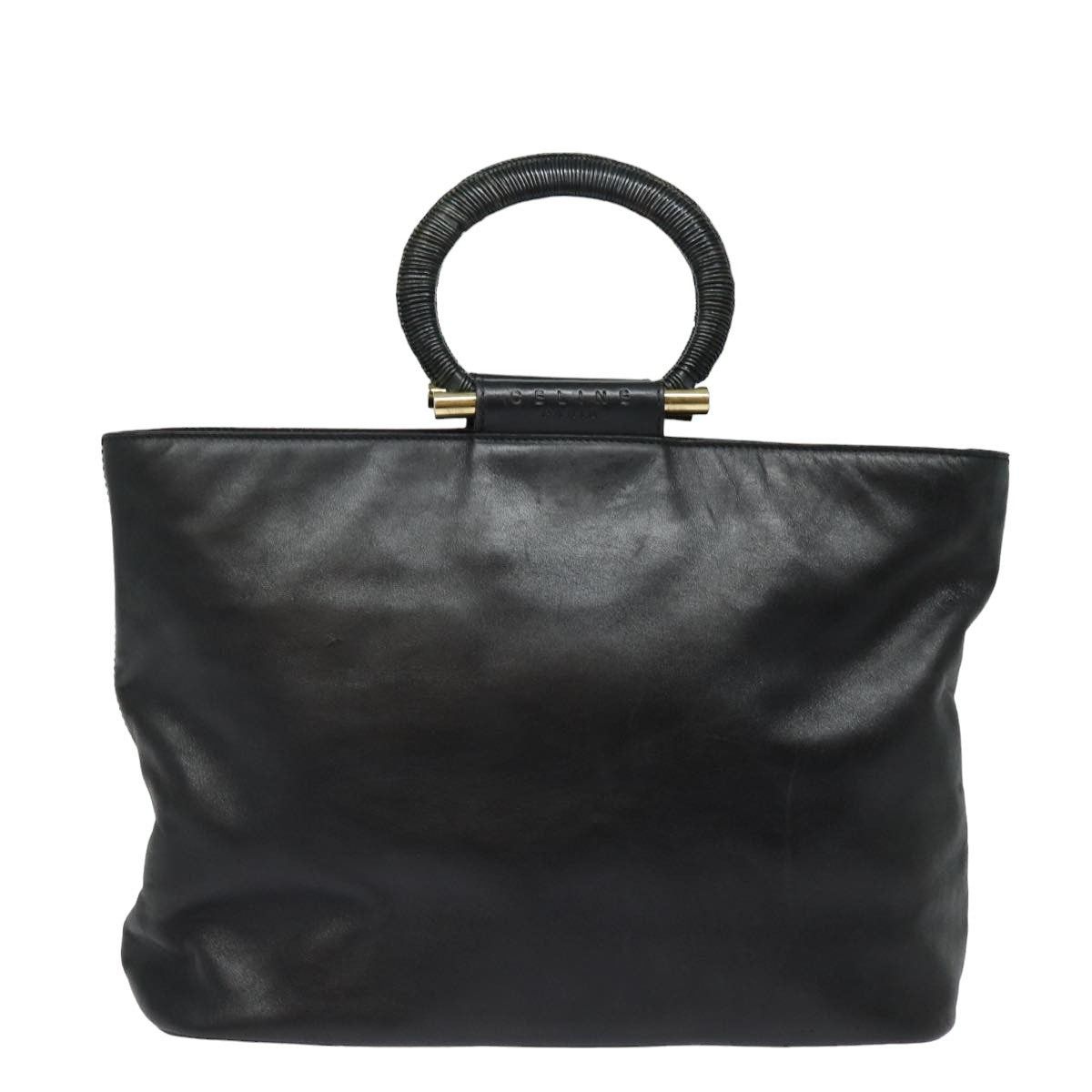 Celine CELINE Hand Bag Leather Black Size ONE SIZE - 3 Thumbnail