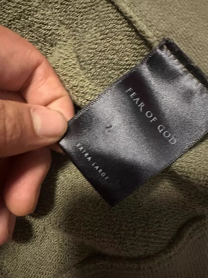 Fear of God Fear of God Olive green semi-zip sweatshirt Size US XL / EU 56 / 4 - 5 Thumbnail