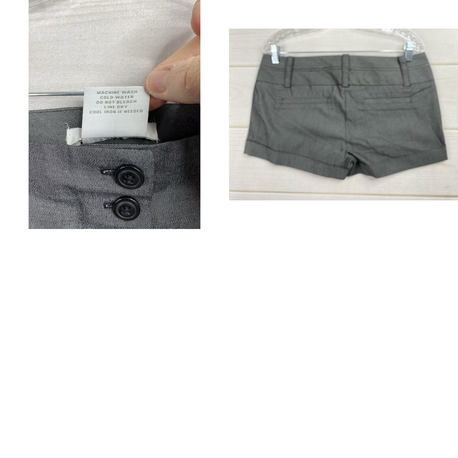 Vintage VINTAGE Charlotte Russe Hot Pants Shorts 11 Gray Mid Rise Twill Cotton Blend Juniors Women Size 24" / US 00 / IT 34 - 8 Thumbnail