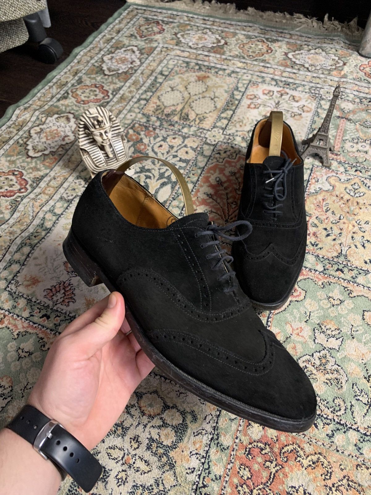 Grenson Beautiful Grenson brogue Suede Black shoes Uk 8 Size US 8 / EU 41 - 3 Thumbnail