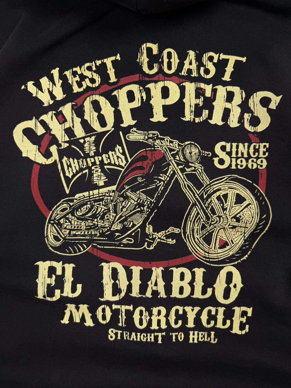 West Coast Choppers West Coast Choppers Faded Zip Hoodie Straight To Hell Y2K Size US L / EU 52-54 / 3 - 9 Thumbnail