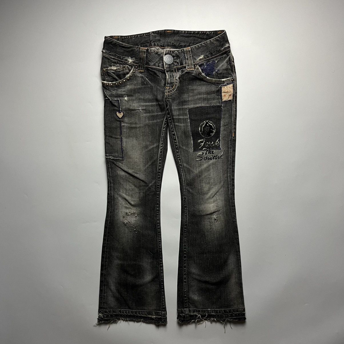 Hysteric Glamour Hysteric Glamour Distressed Flared Jeans Size 28" / US 6 / IT 42 - 1 Thumbnail