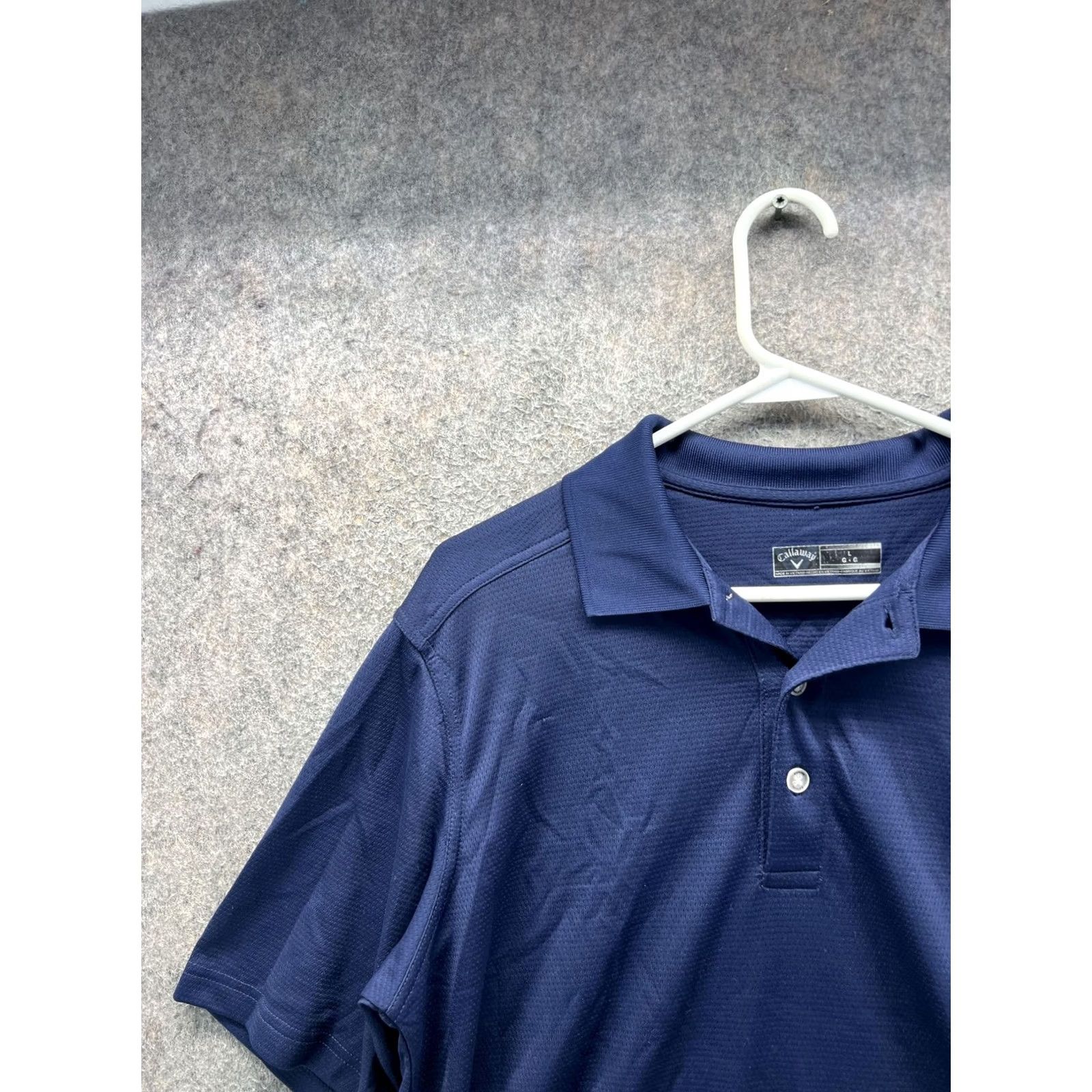 Callaway Callaway Polo Shirt Mens Large Blue Solid Lightweight Knit Golf Performance Short Sleeve Polo Shirt Mens L Blue Solid Golf Size US L / EU 52-54 / 3 - 7 Thumbnail