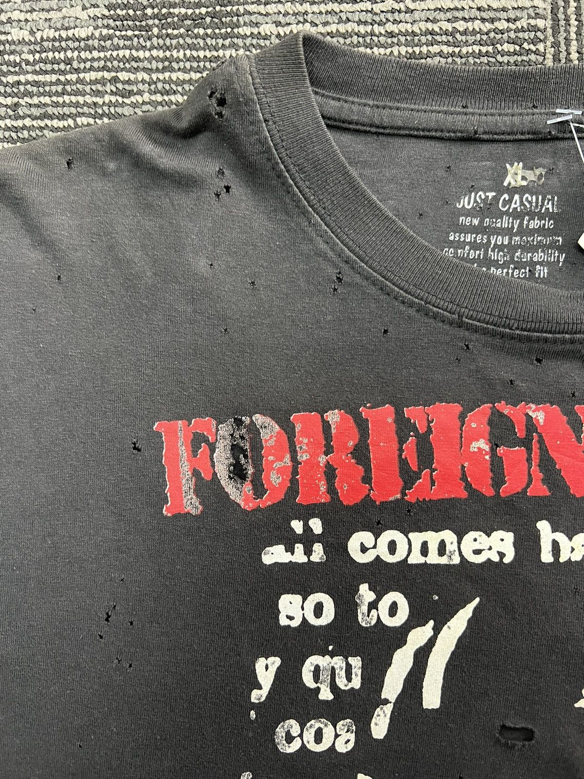 Band Tees (L) Distressed Foreign Legion American Trash Metal Band Tees Size US L / EU 52-54 / 3 - 6 Thumbnail