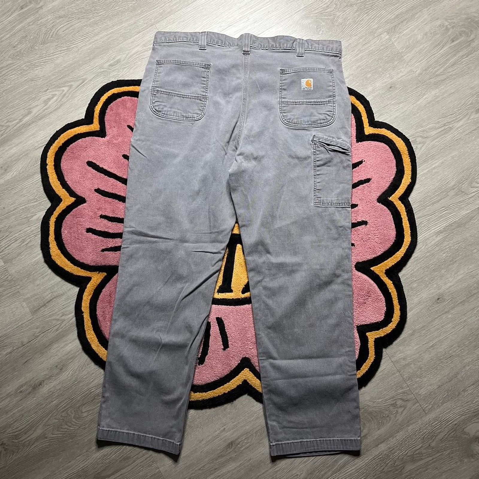 Carhartt Carhartt Relaxed Fit Carpenter Style Work Pants 42x32 Grey Size US 42 / EU 58 - 7 Thumbnail
