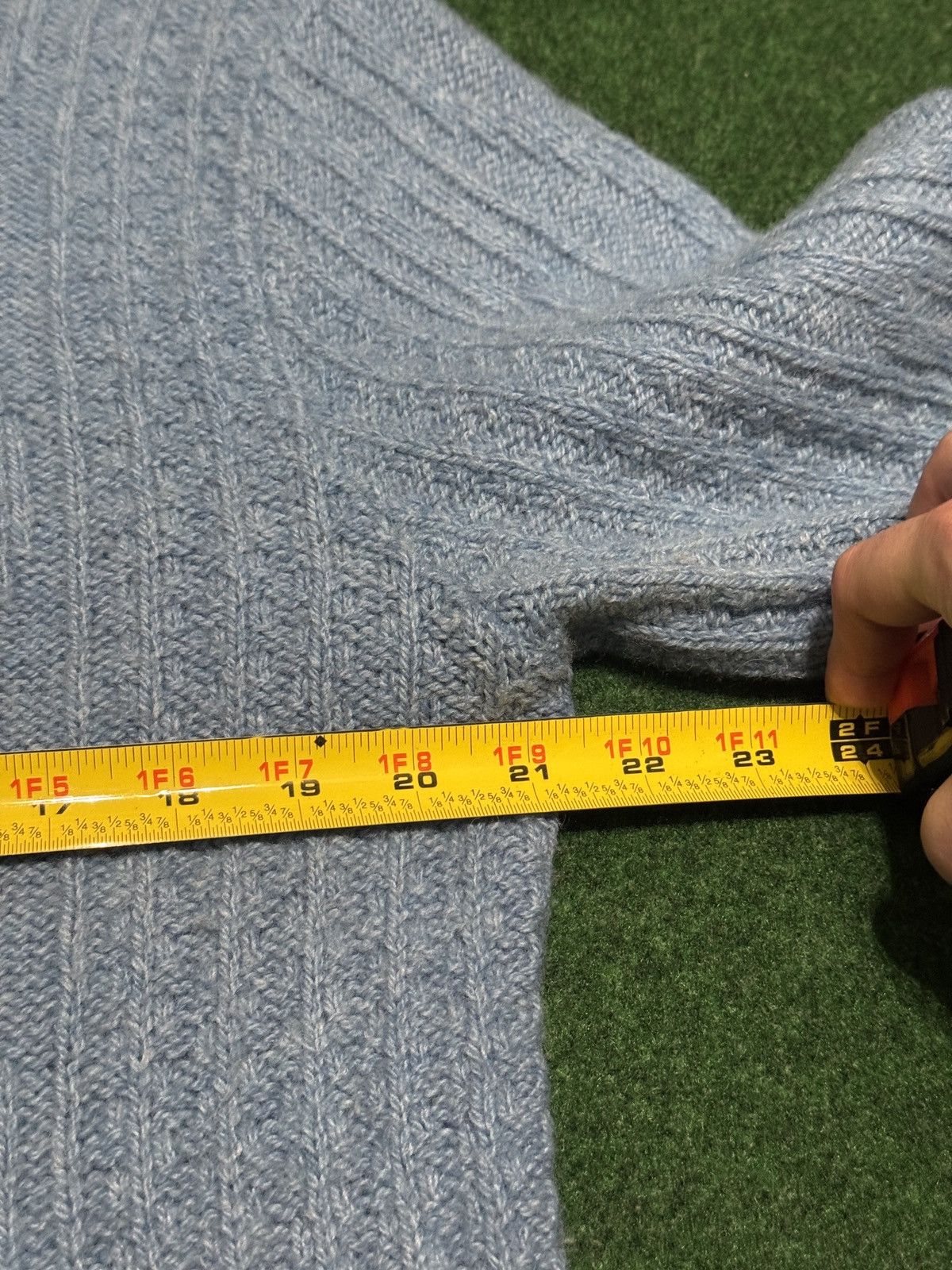 Vintage Vintage 60s Campus Blue Periwinkle Wool Blend Large Sweater Size US L / EU 52-54 / 3 - 4 Thumbnail