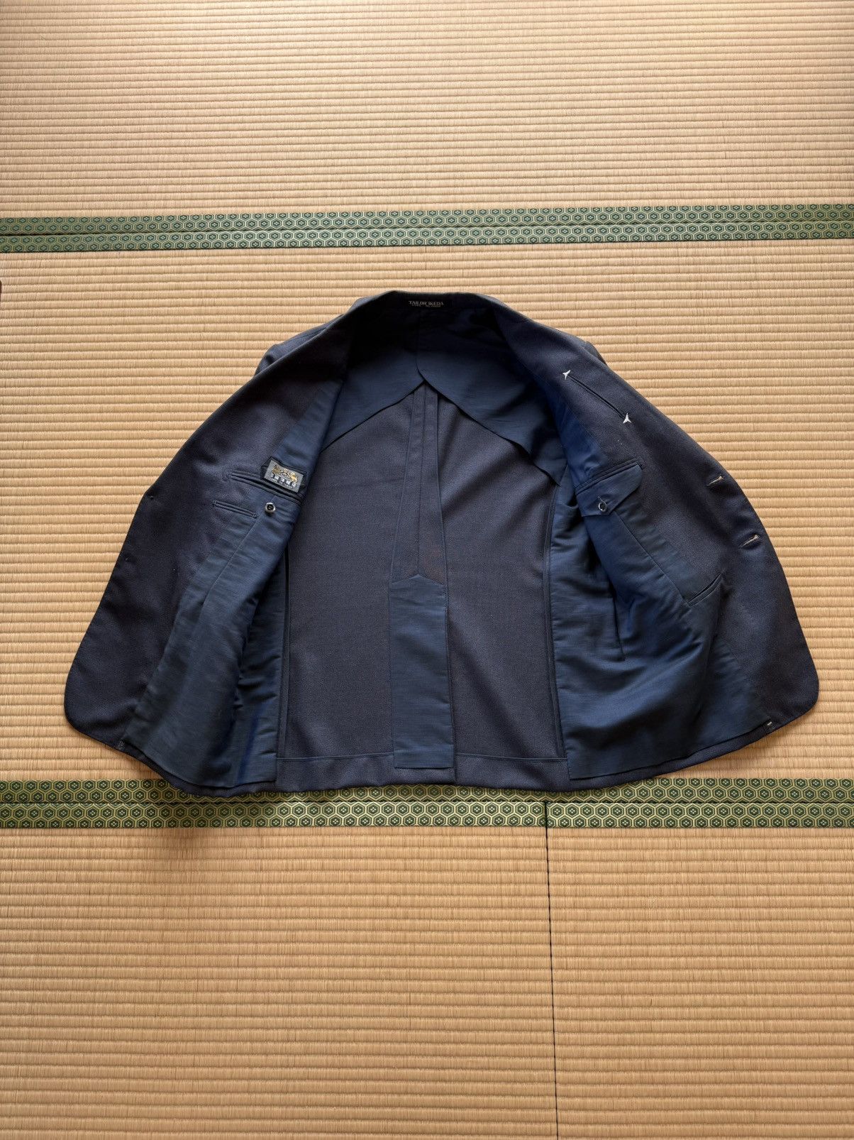 Other Vintage Deep Navy Wool Set-Up by Ikeda Tailor Shop Size 38R - 6 Thumbnail