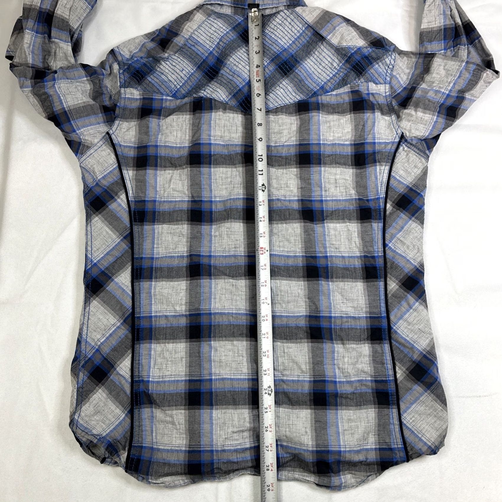 Buckle Black Buckle BKE Button-Up Shirt Men XL Plaid Blue Black White Long Sleeve Tailored Fit - Colorful, Pre-owned Excellent Size US XL / EU 56 / 4 - 7 Thumbnail