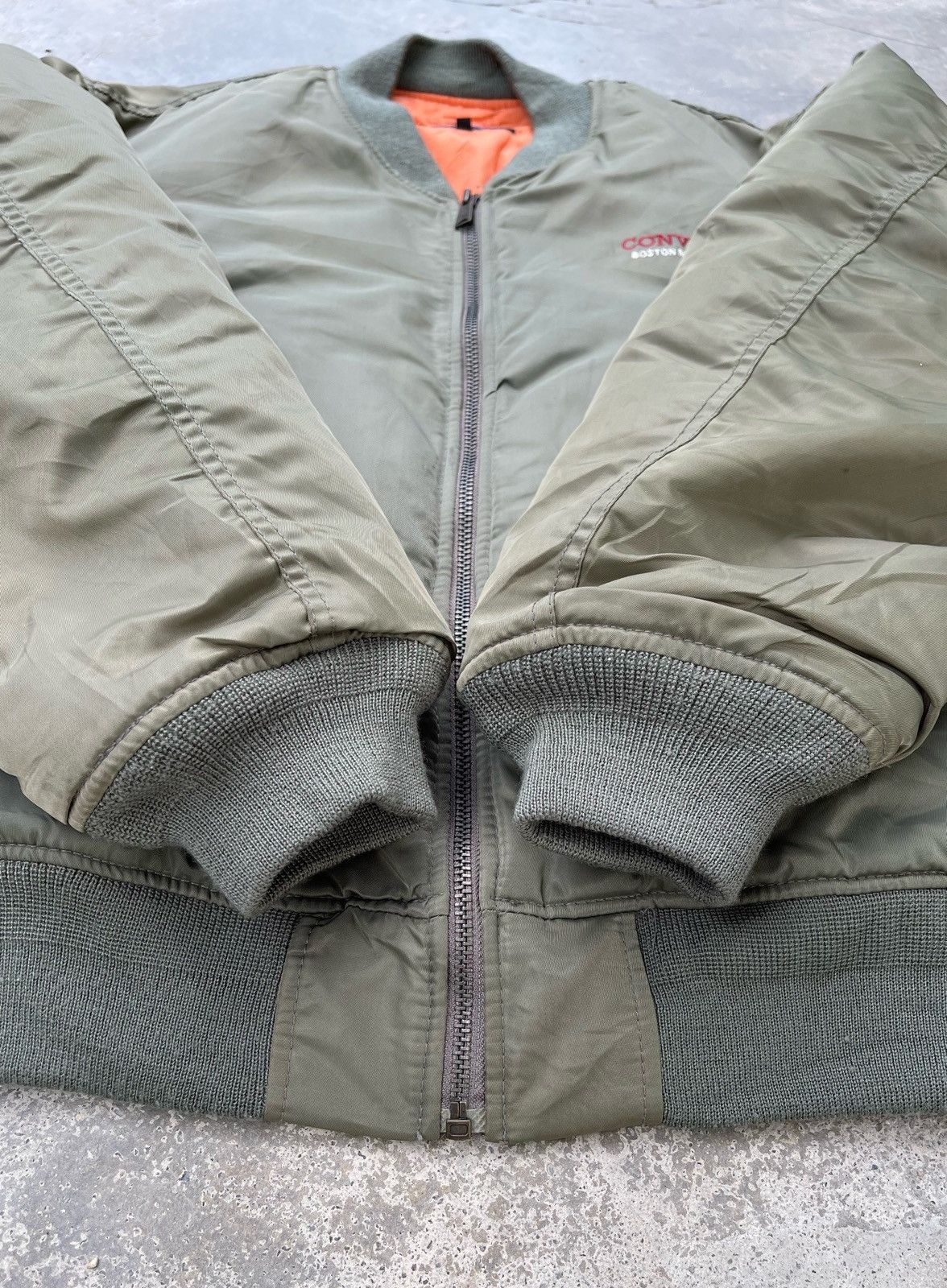 Converse 🔥Vintage Converse Ma-1 Flight Bomber Jacket Size US L / EU 52-54 / 3 - 14 Thumbnail