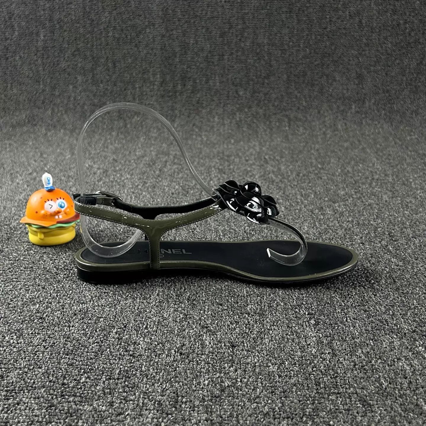 Chanel Chanel Black Camellia CC Logo Sandals EUR 36 Size US 5.5 / IT 35.5 - 4 Thumbnail