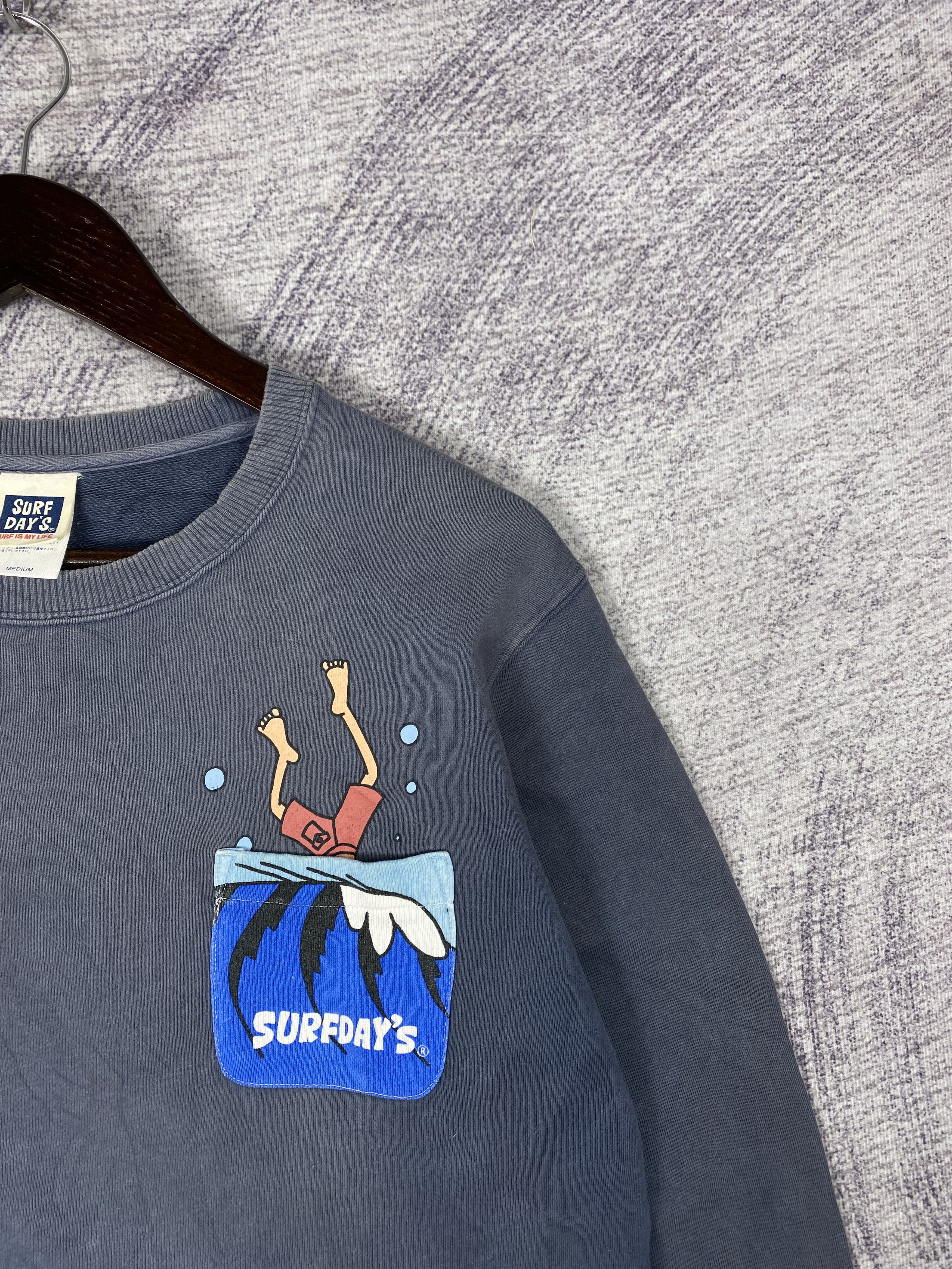 Japanese Brand Vintage Surf Days Pocket Tee Sweatshirts Size US M / EU 48-50 / 2 - 3 Thumbnail