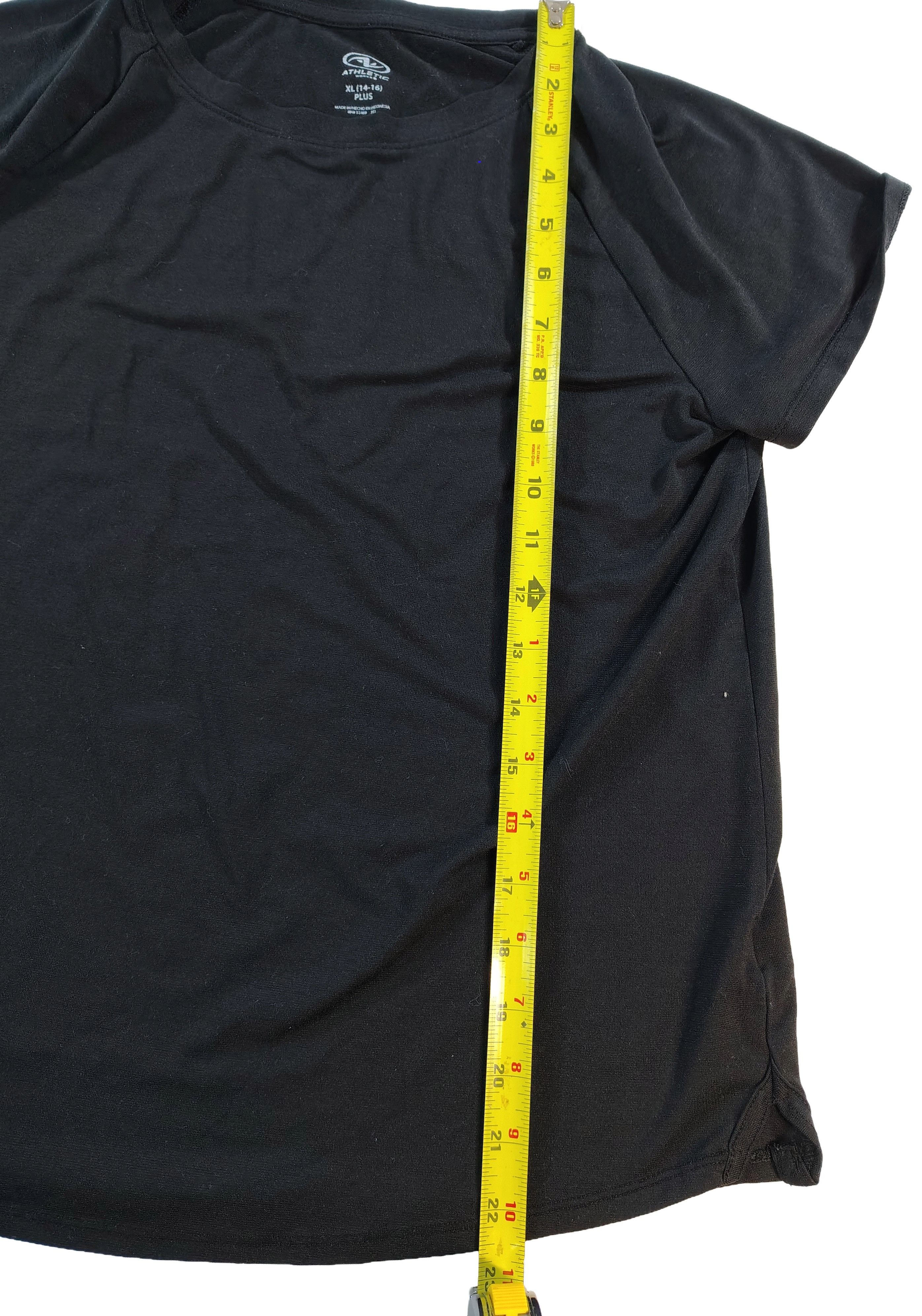 Athletic Works Women's Black XL Plus Short Sleeve Athletic Works Shirt Size XL / US 12-14 / IT 48-50 - 4 Thumbnail