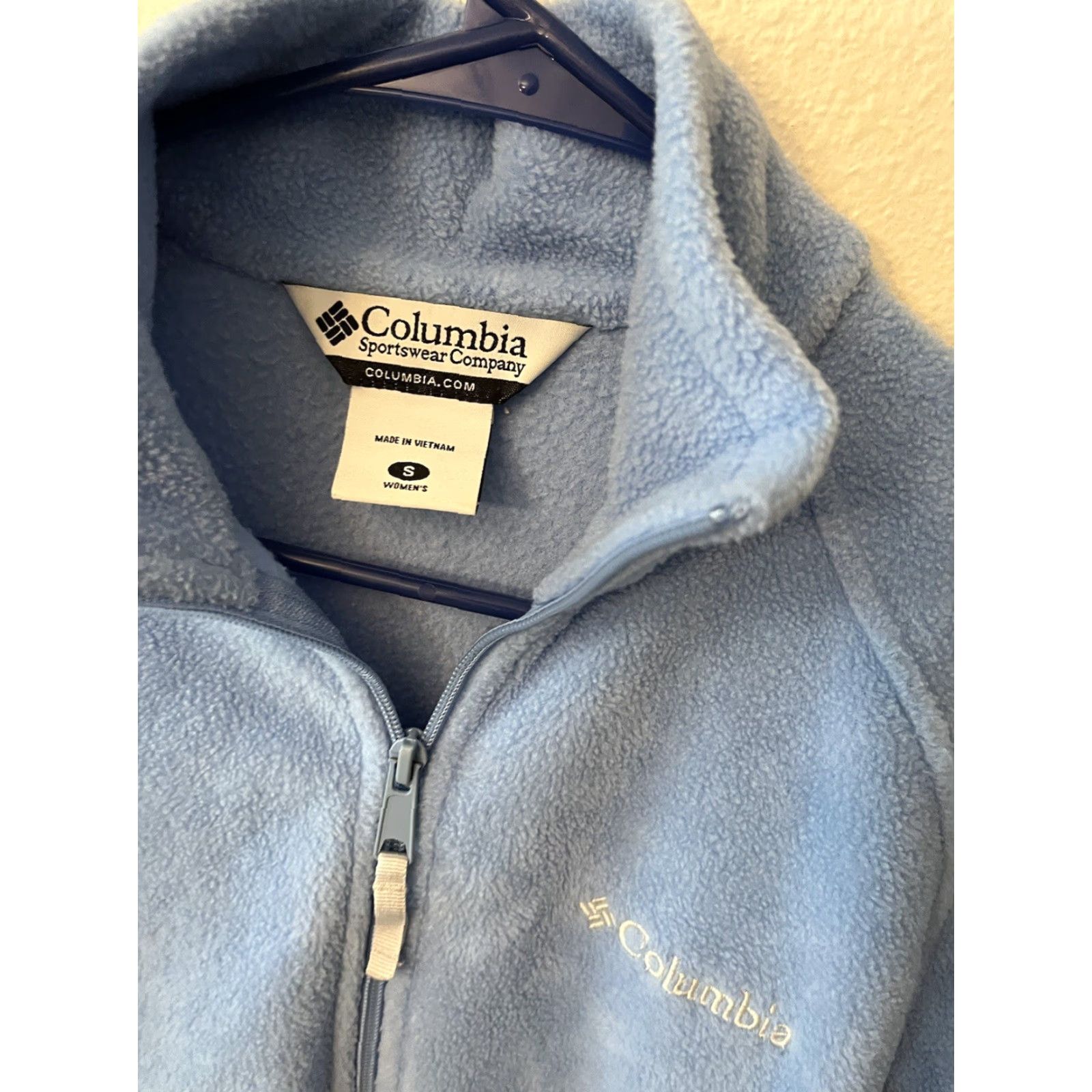 Vintage Columbia Fleece Sweater Mock Neck Full Zip Womens Size Small blue Size S / US 4 / IT 40 - 3 Thumbnail