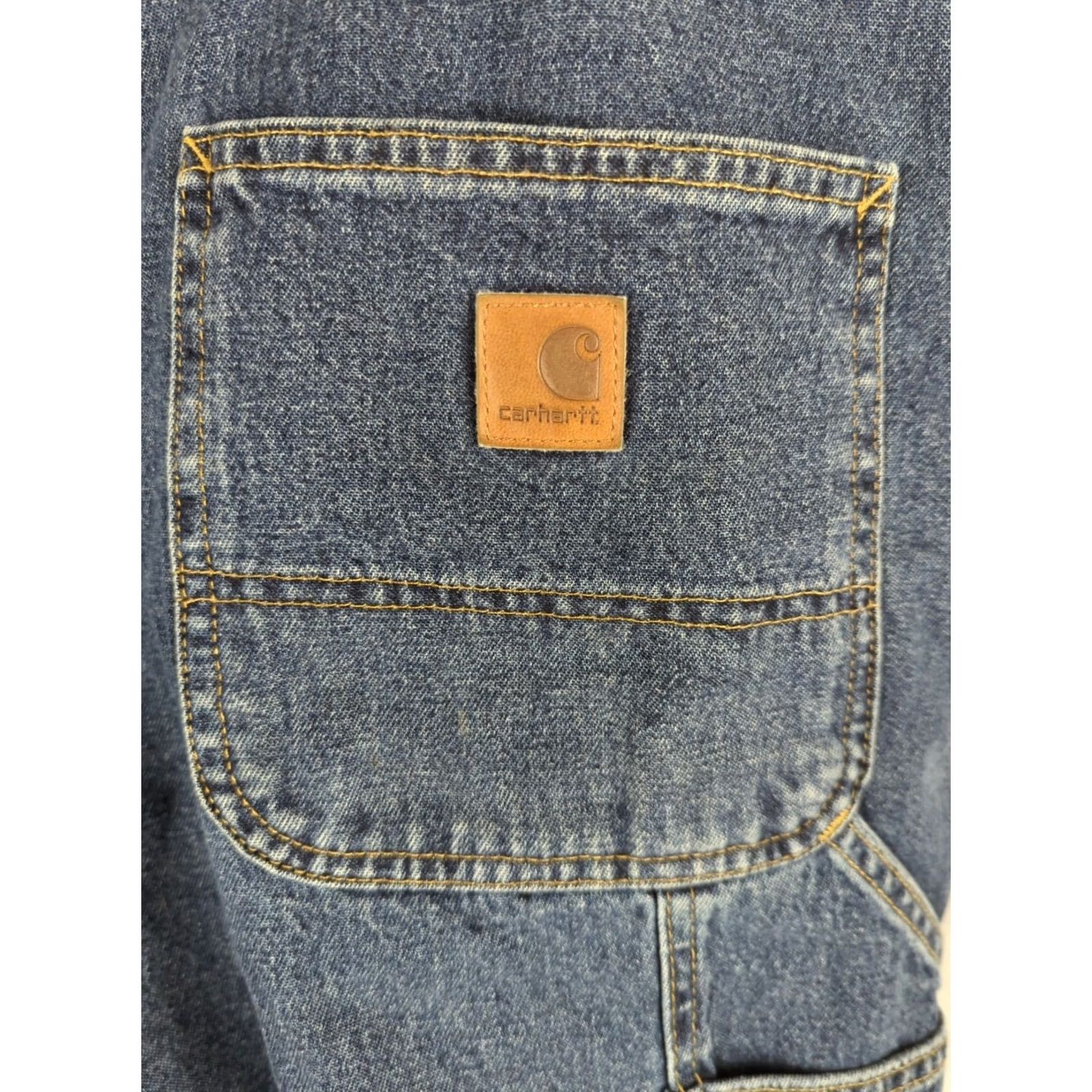 Carhartt Carhartt Denim Carpenter Shorts Blue 44 Denim Workwear Utility Belt Loops Zip Size US 44 / EU 60 - 5 Thumbnail