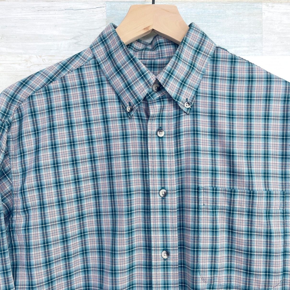 Jos. A. Bank Jos A Bank Travelers Button Down Shirt Green Plaid Mens M Size US M / EU 48-50 / 2 - 2 Thumbnail