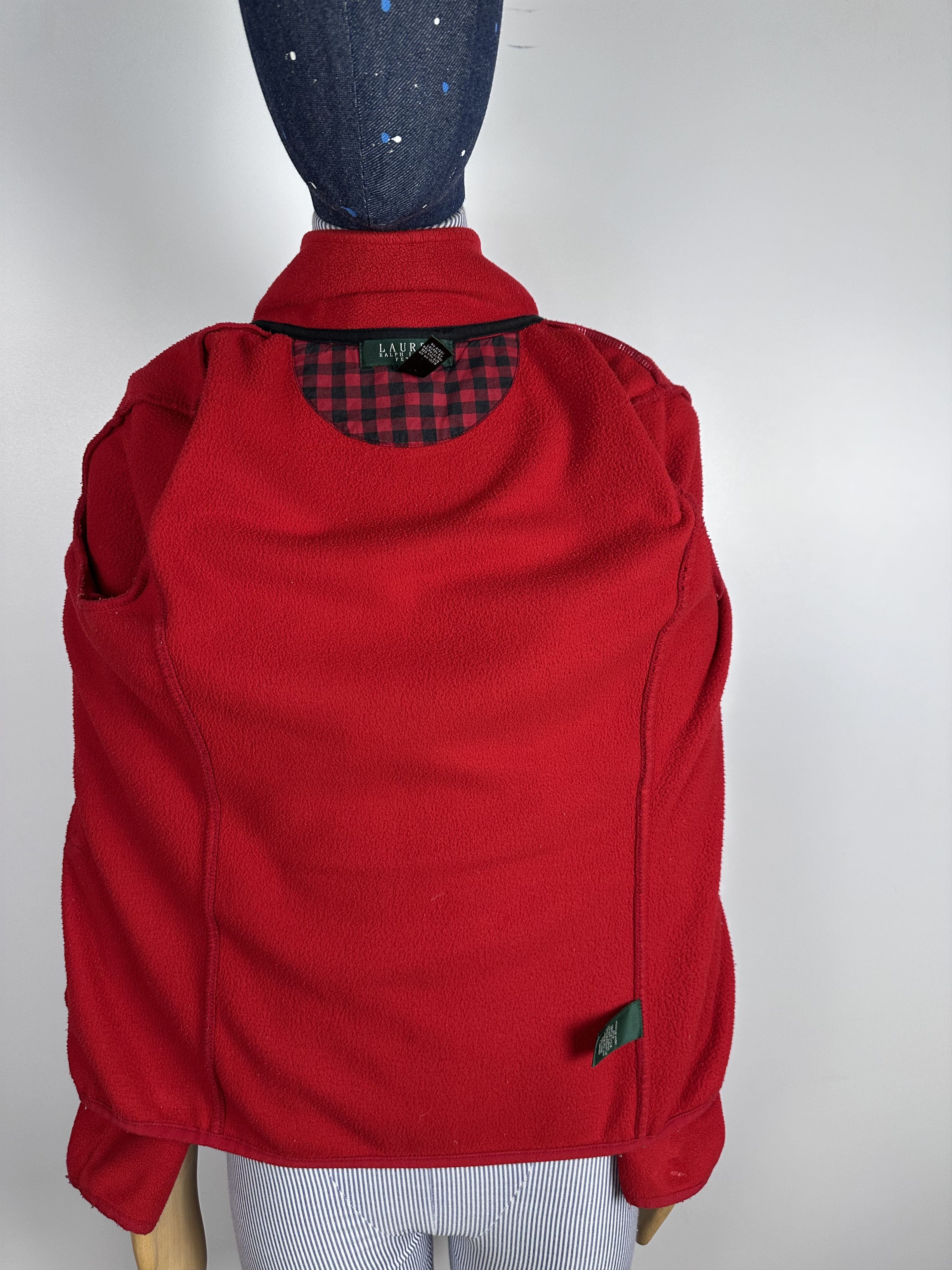 Lauren Ralph Lauren × Ralph Lauren Lauren Ralph Lauren Jacket Red Fleece Full Zip Embroidered Size S / US 4 / IT 40 - 9 Thumbnail