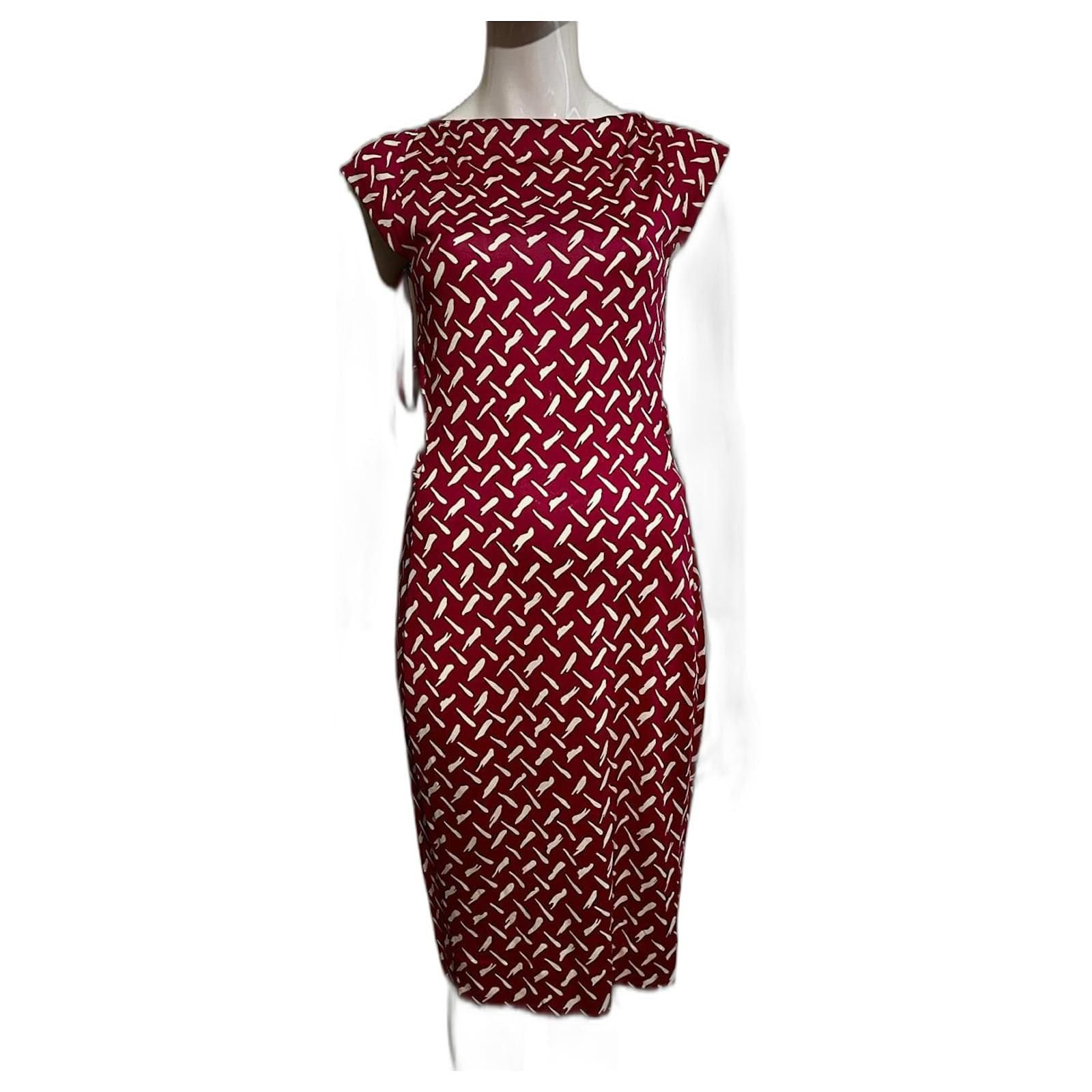 Diane von Furstenberg DVF printed silk empire line dress | Grailed