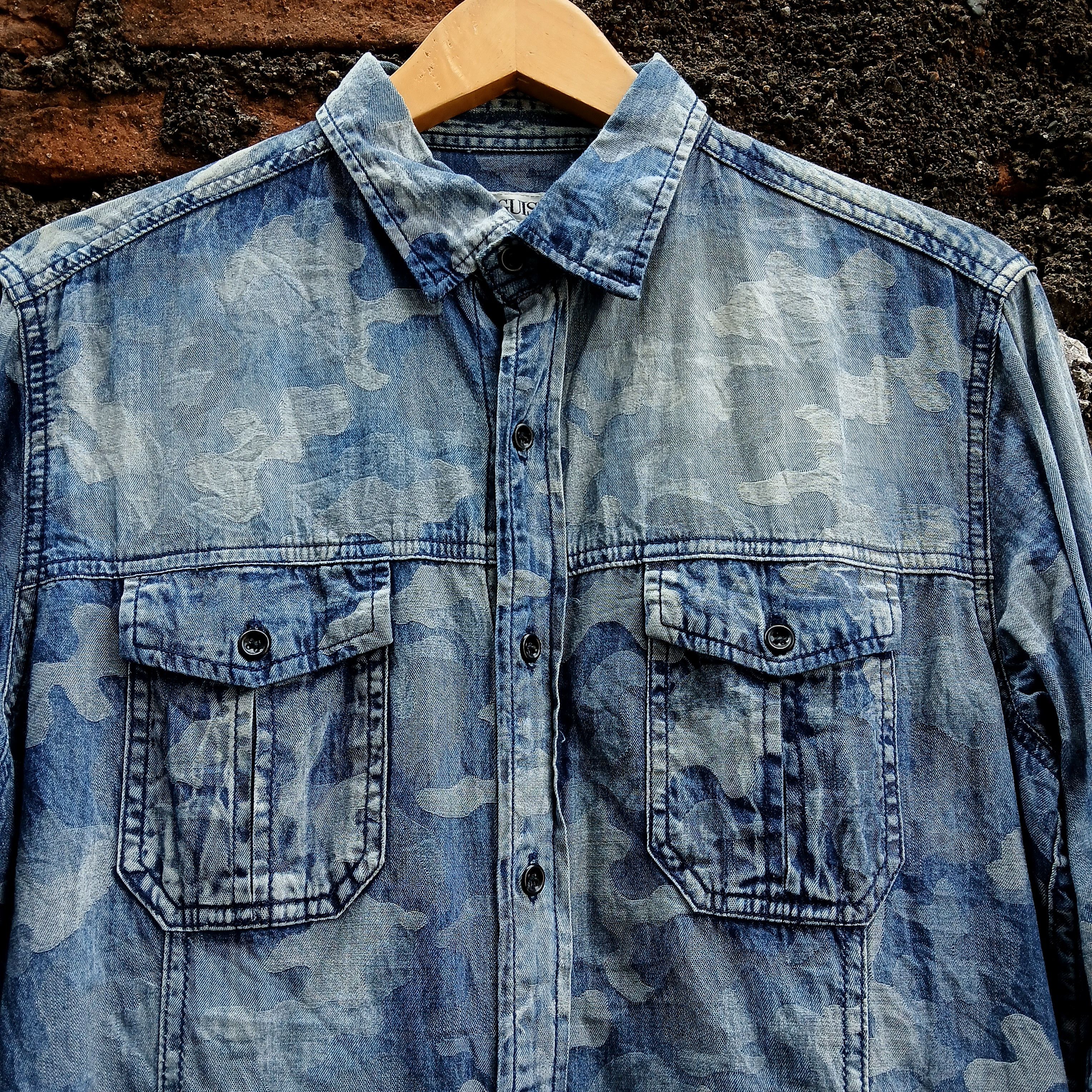 Japanese Brand Vintage shirts voguish camo denim japan Size US M / EU 48-50 / 2 - 3 Thumbnail
