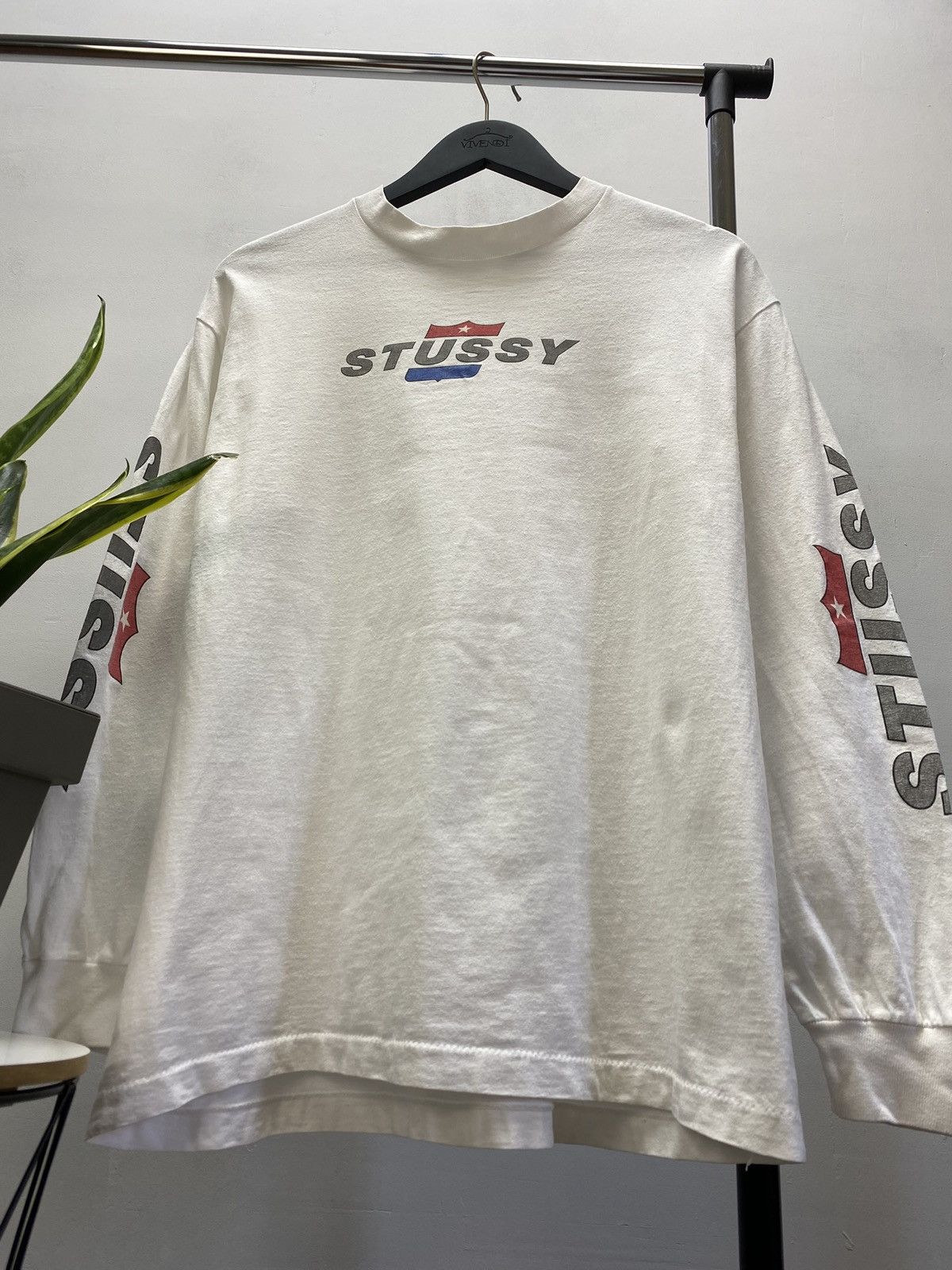 Stussy × Vintage VINTAGE 90s STUSSY LONG SLEEVE T SHIRT MADE IN USA Size US L / EU 52-54 / 3 - 4 Thumbnail