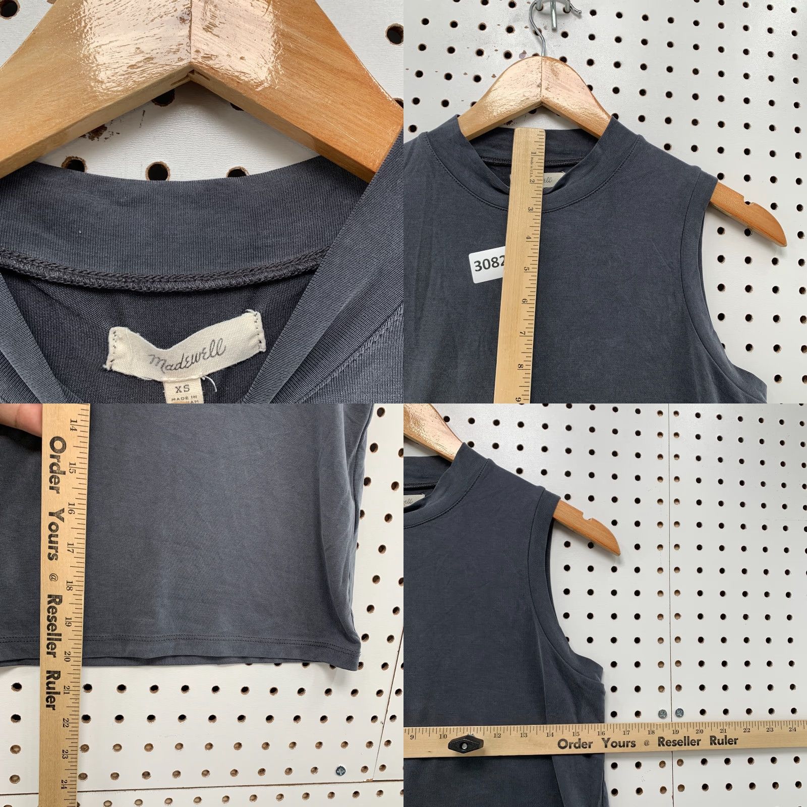 Madewell MADewell Mock Neck Tank Top Womens XS Gray Sleeveless Casual Business Tank Top XS Gray Women 16X20 Size XS / US 0-2 / IT 36-38 - 8 Thumbnail