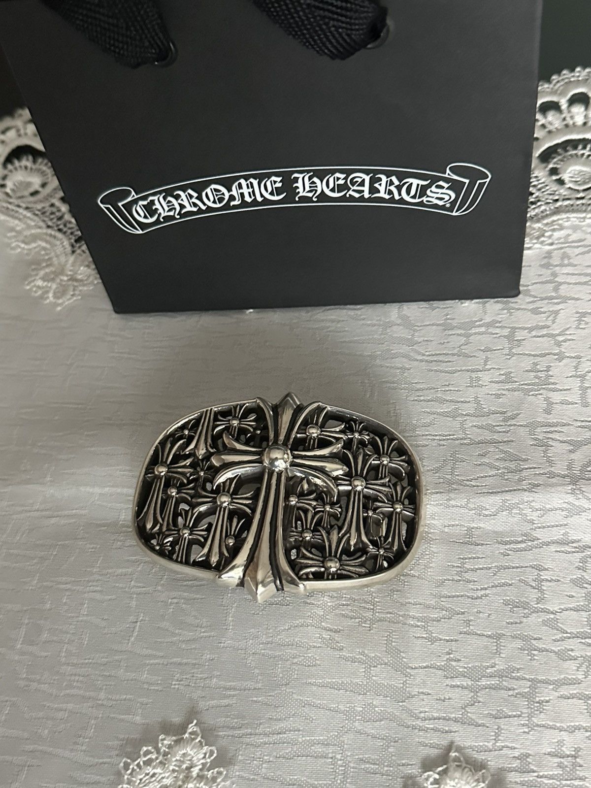 Chrome Hearts Cemetery Cross Buckle Belt 1.5” Accessories