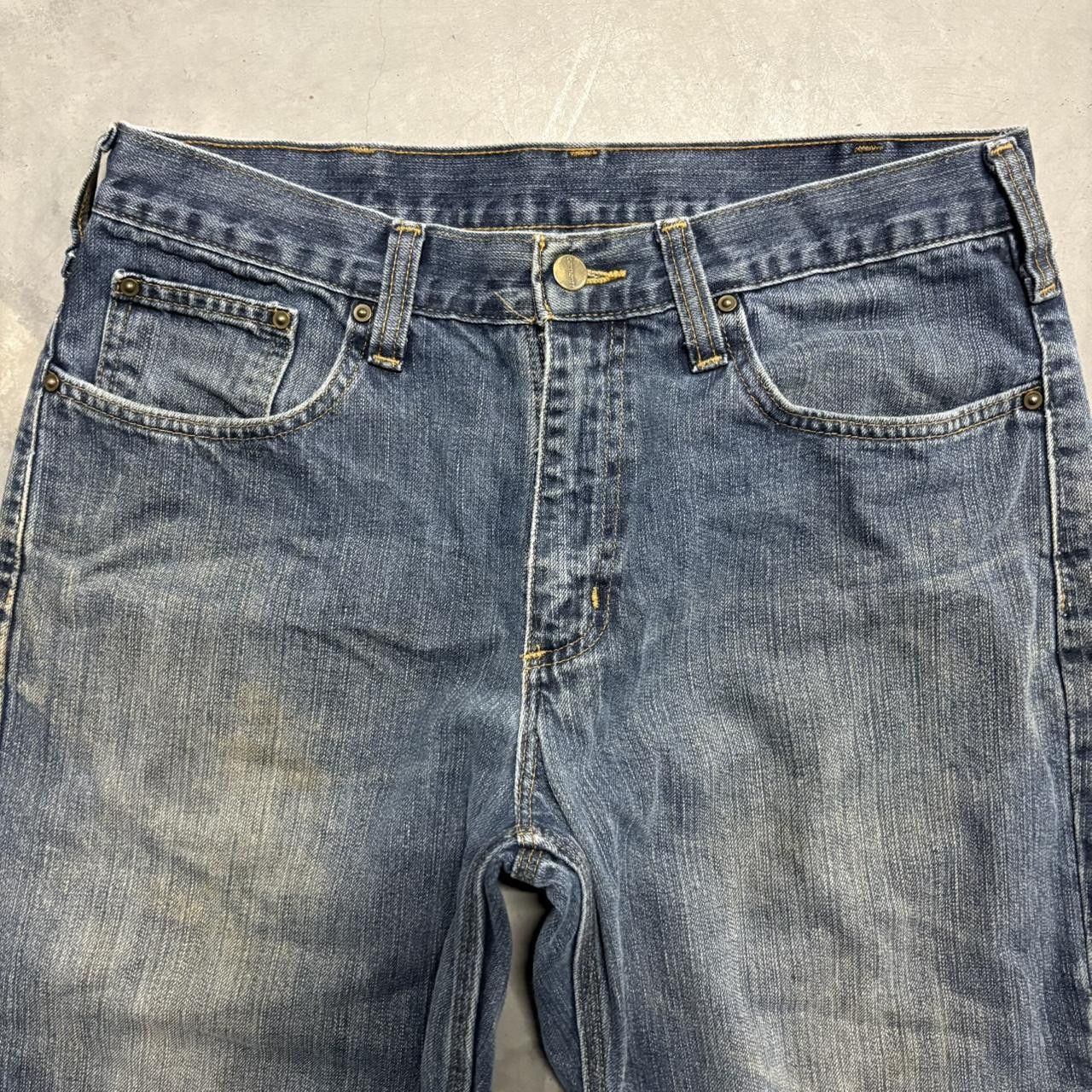 Carhartt × Vintage Vintage Y2K Workwear Style CarHartt Medium Wash Denim Jeans! Size US 33 - 4 Thumbnail