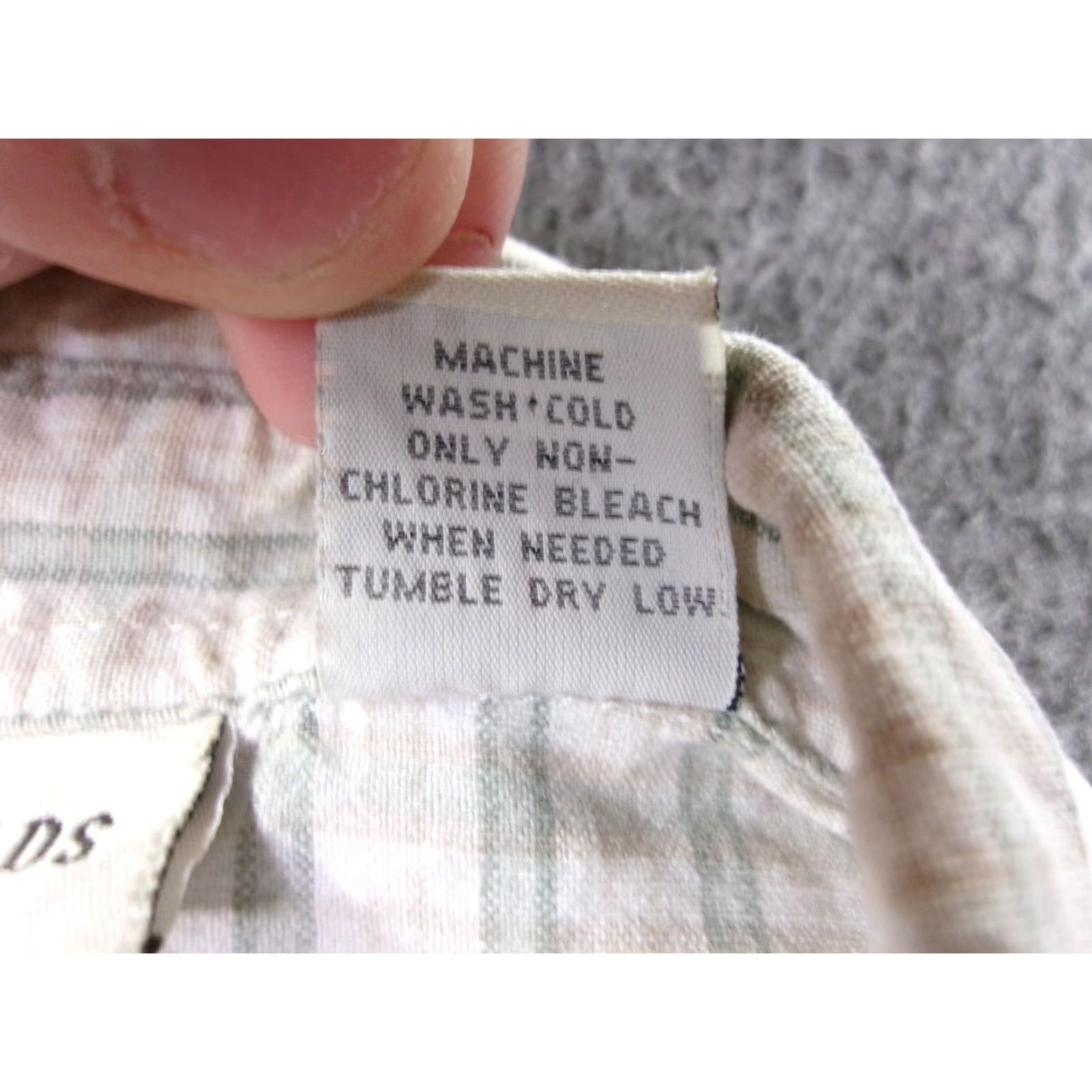 Vintage Crossroads Shirt Women M Beige Plaid 100% Cotton Short Sleeve Button-Up Collared Slim Classic Casual Womens Size M / US 6-8 / IT 42-44 - 7 Thumbnail