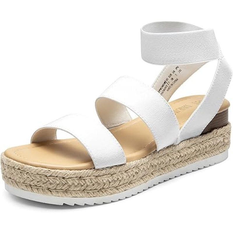 Other Dream Pairs Women's Size 9 White Open Toe Platform Sandals Size US 9 / IT 39 - 1 Thumbnail