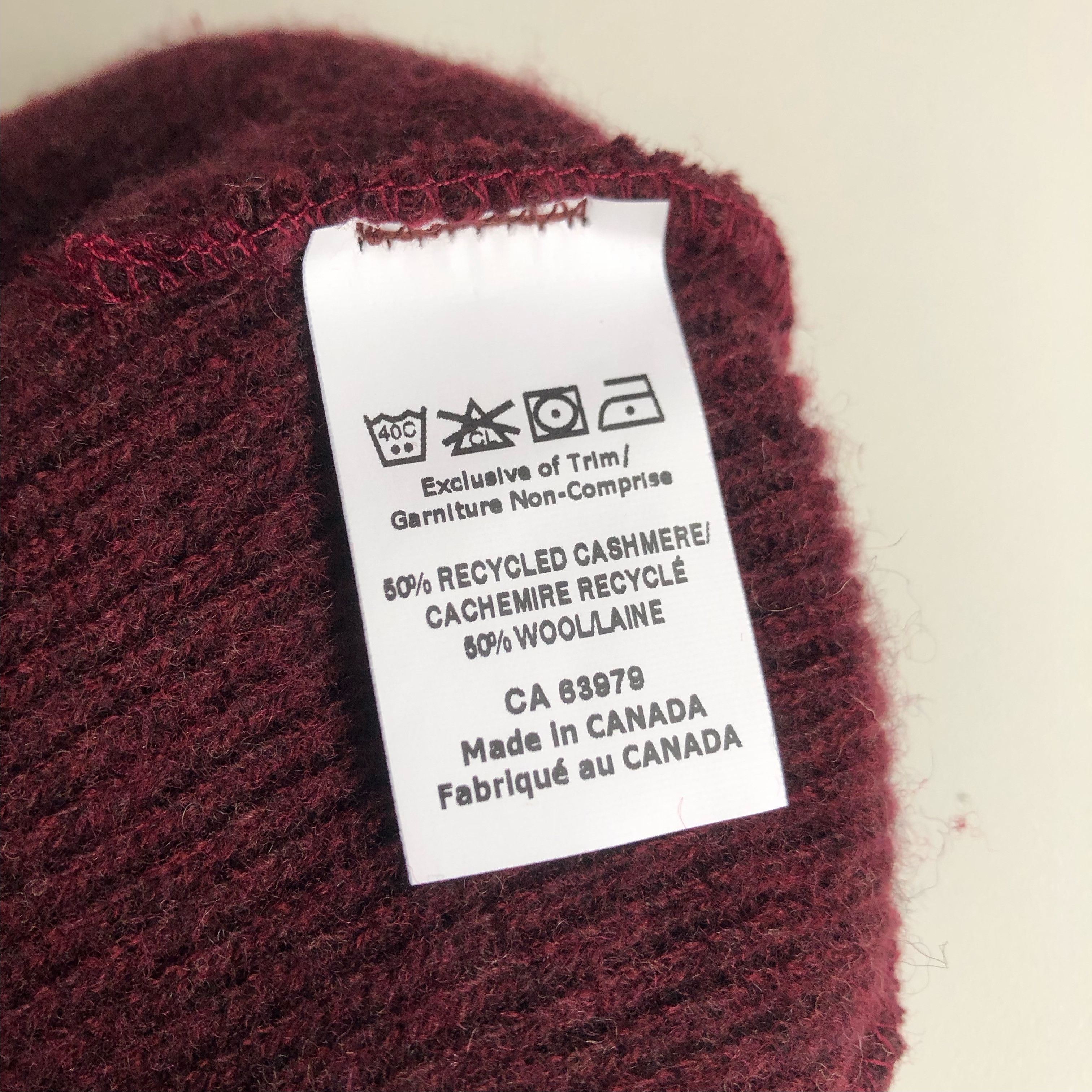 Other Cashmere/Merino Wool Blend BLANK Beanie Size ONE SIZE - 2 Thumbnail