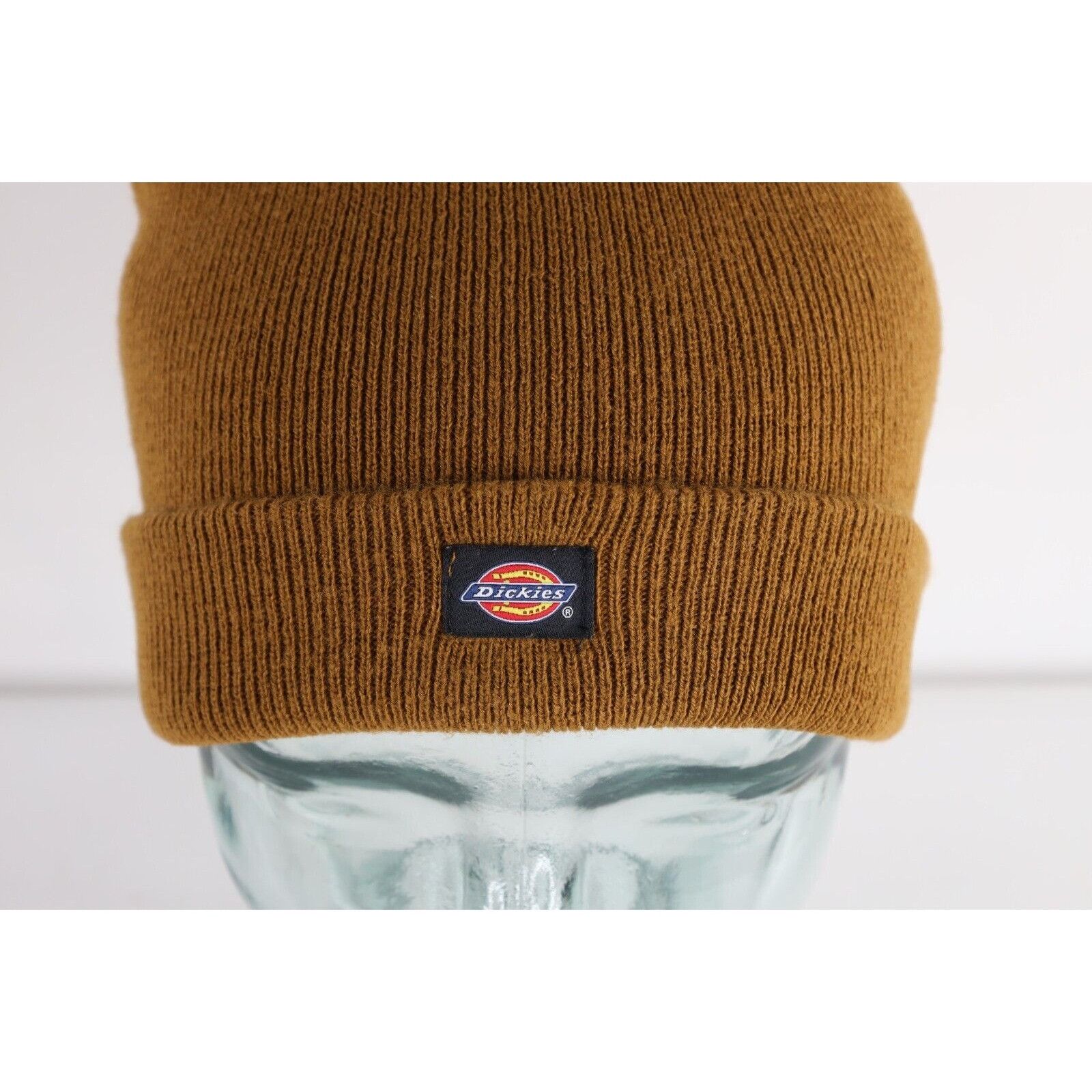 Dickies × Vintage Vintage Dickies Spell Out Box Logo Ribbed Knit Winter Beanie Size ONE SIZE - 2 Thumbnail