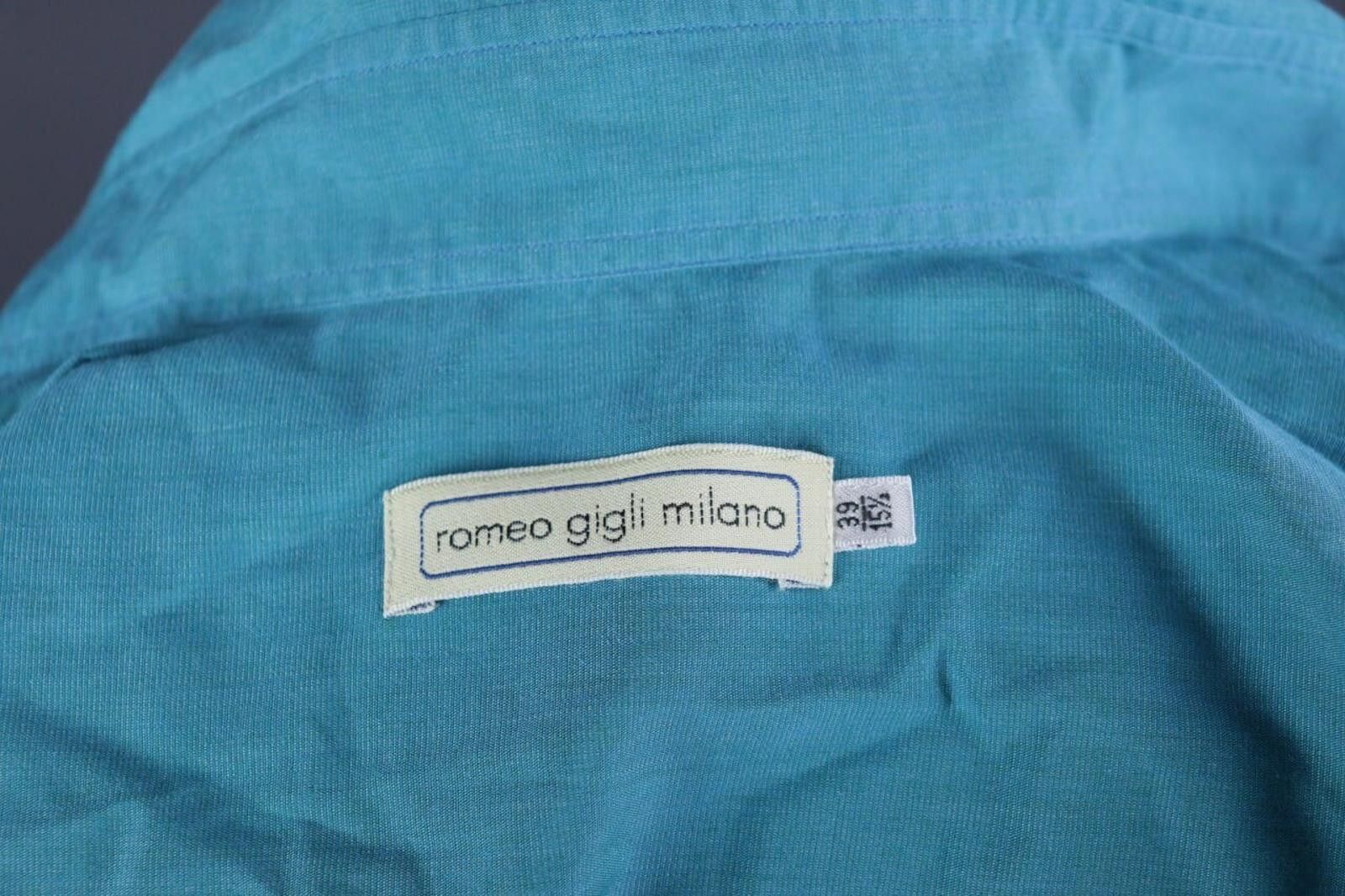 Romeo Gigli Romeo Gigli Milano Blue Button Down Shirt Size 39 / 15.5 Size US M / EU 48-50 / 2 - 11 Thumbnail